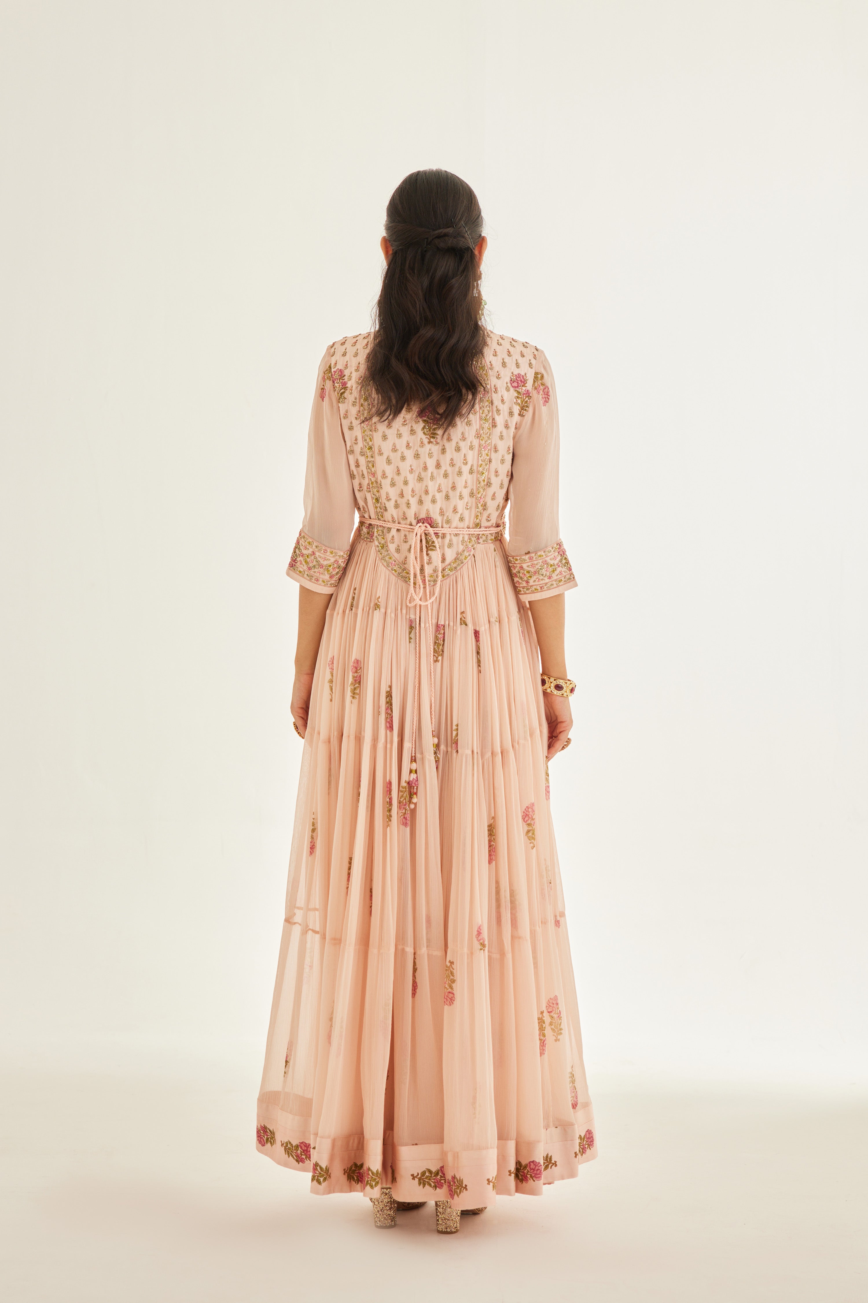 Shell Pink Anarkali Set