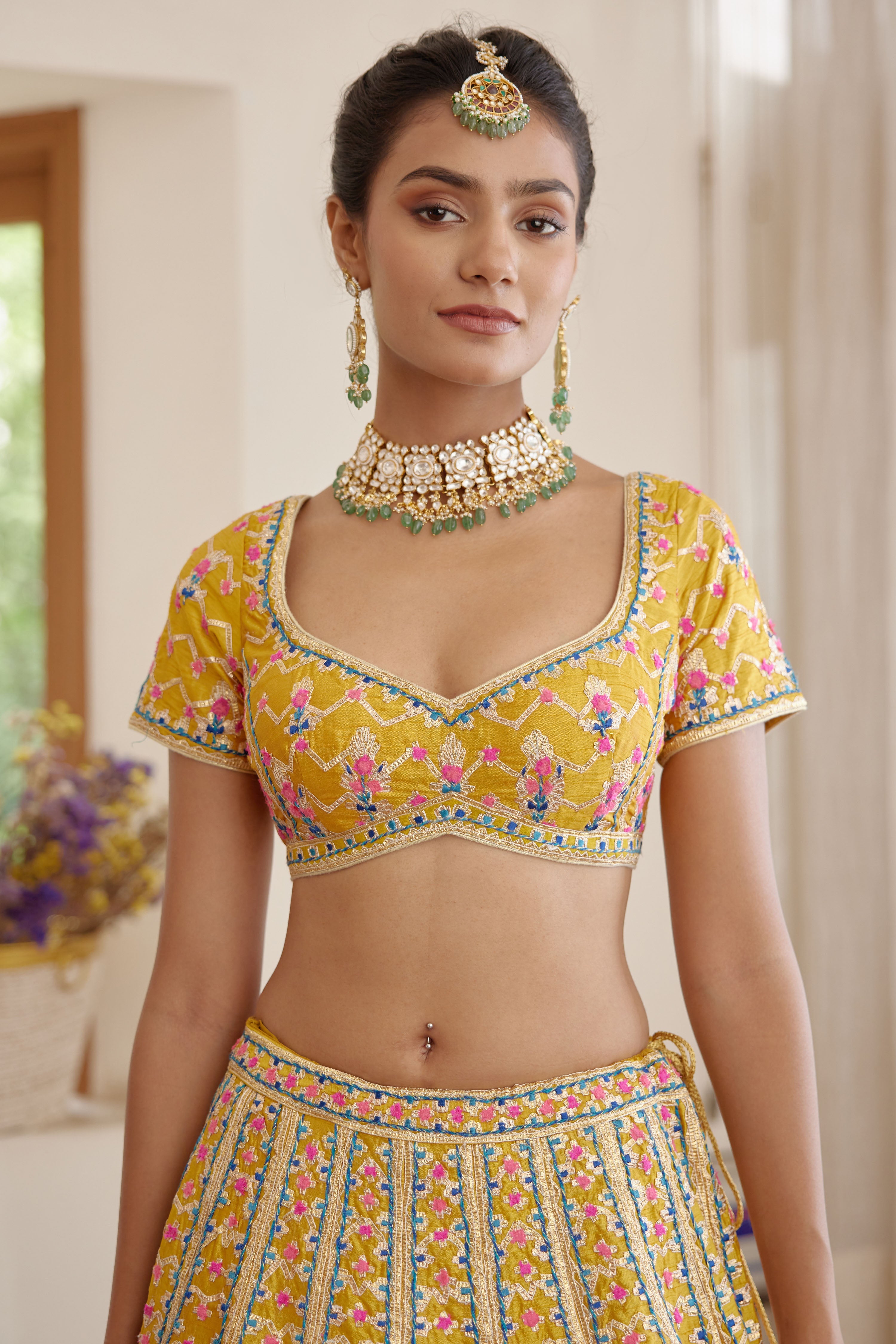Mustard Yellow Lehenga Set