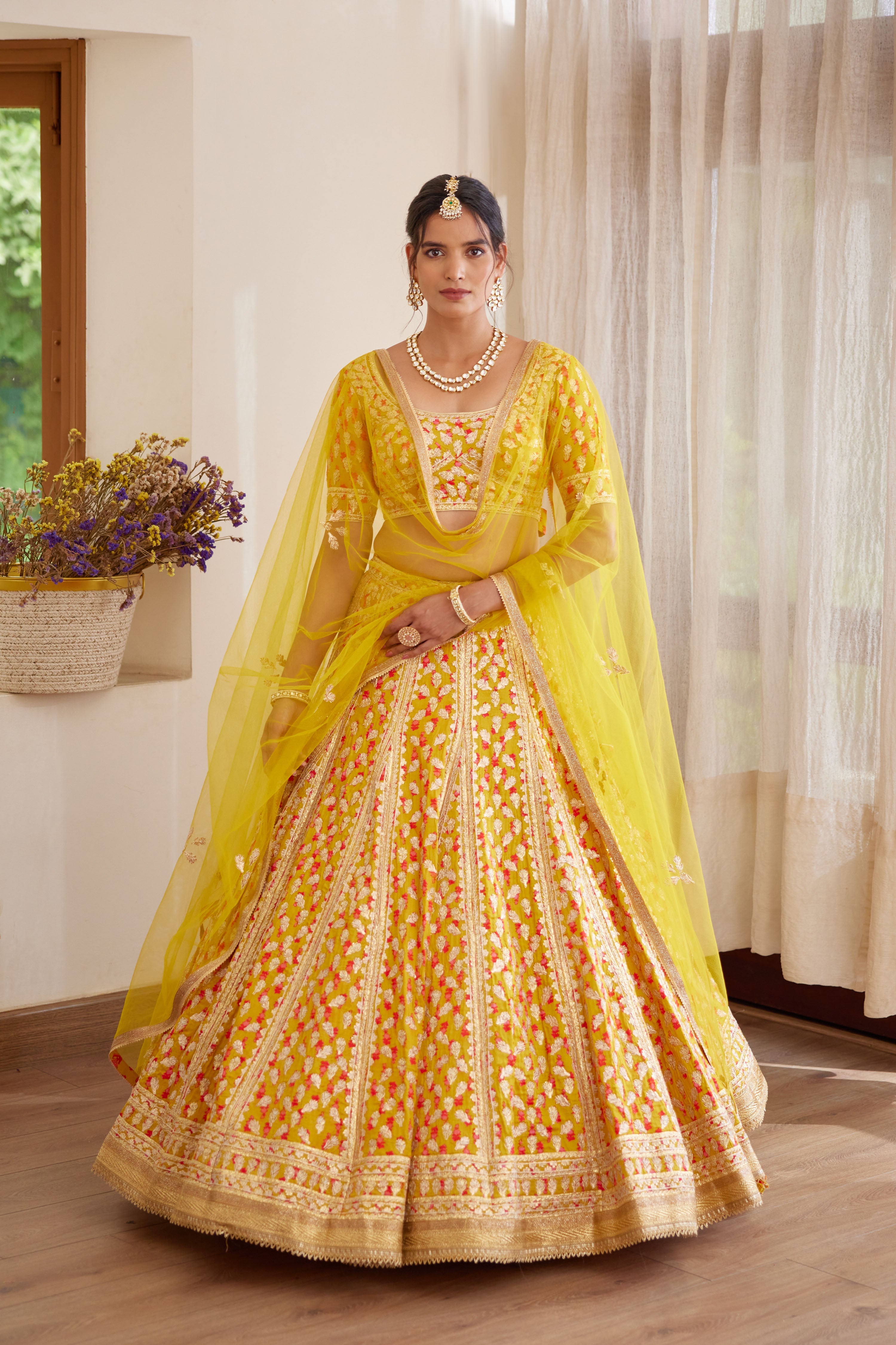 Mustard Yellow Lehenga Set