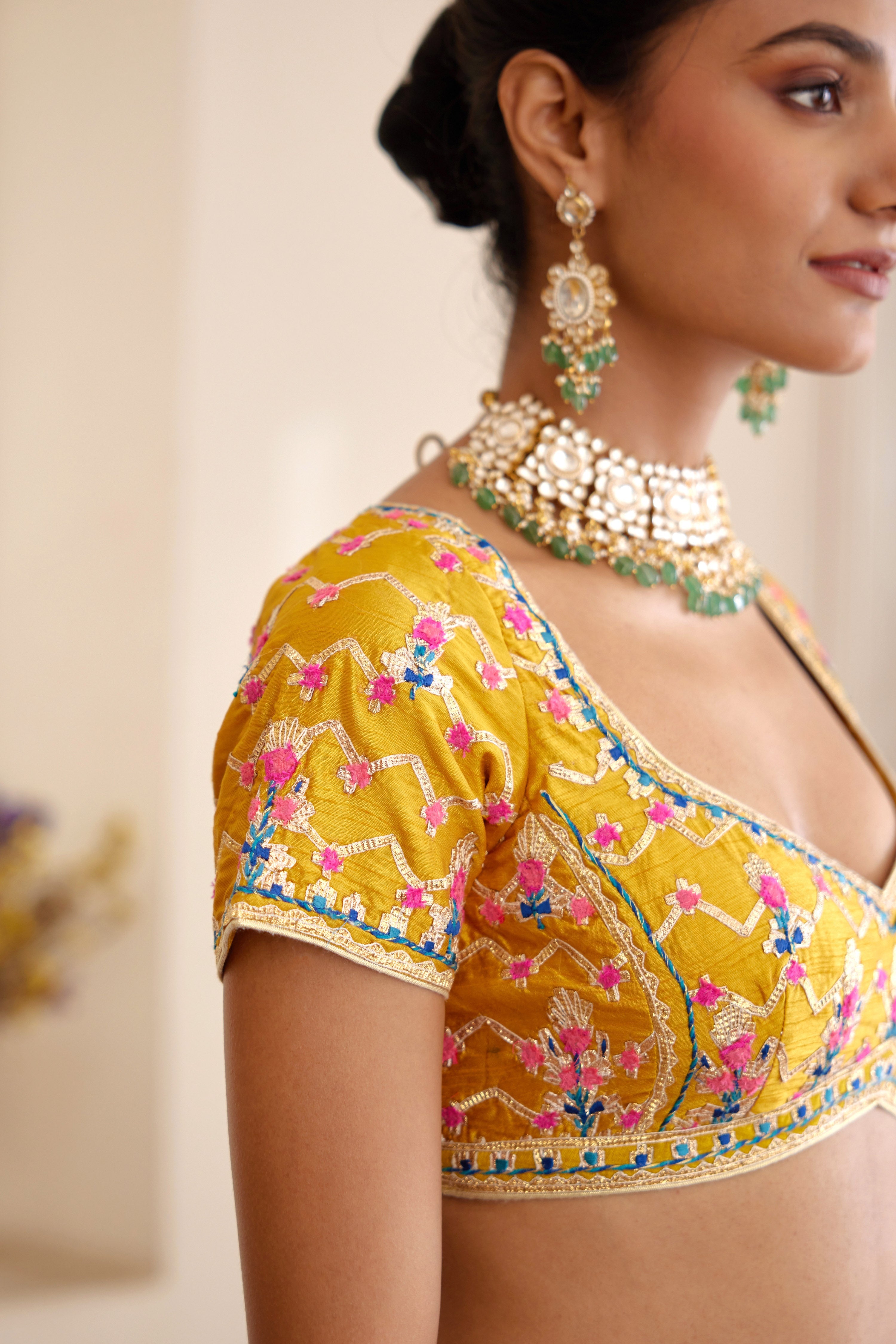 Mustard Yellow Lehenga Set