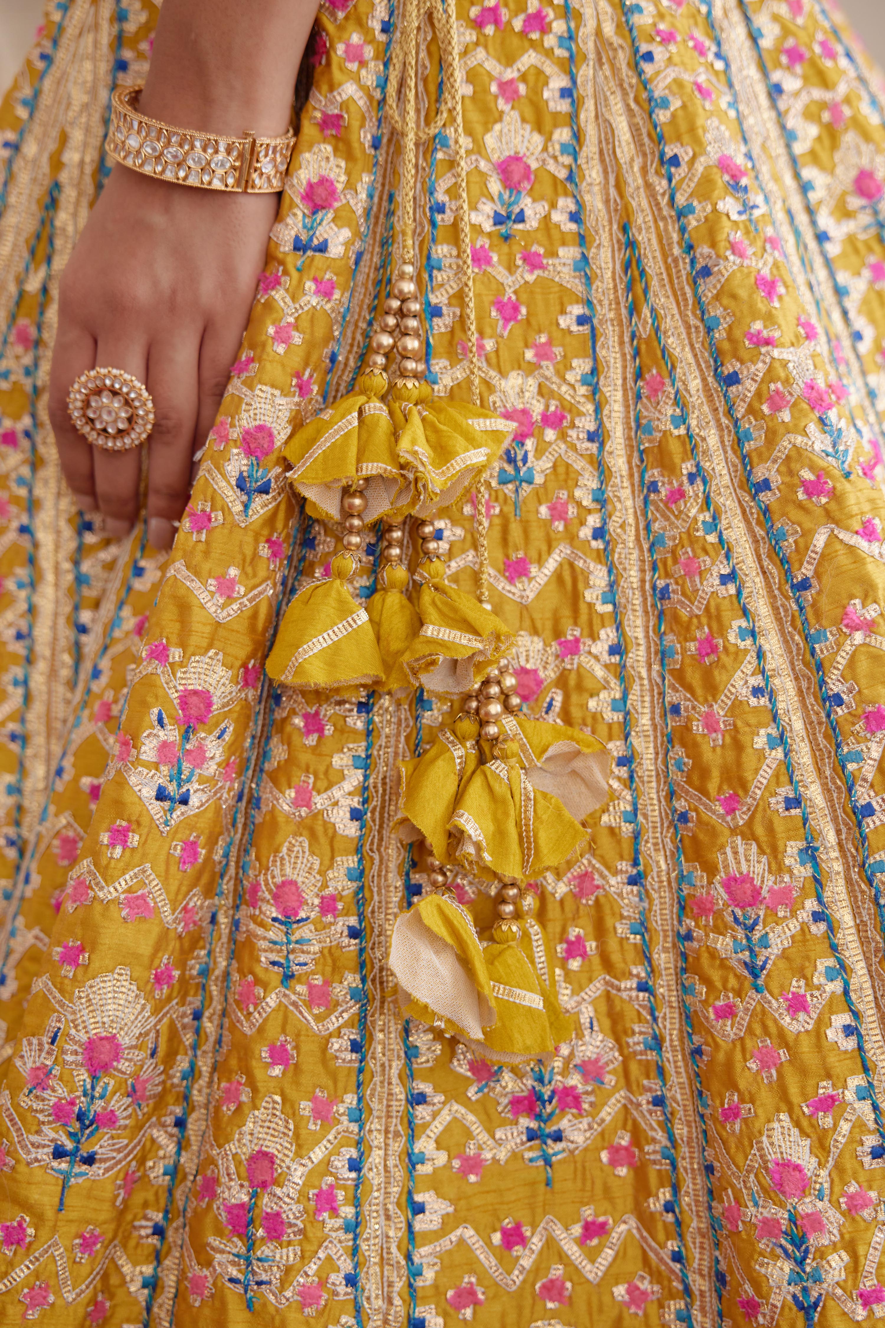 Mustard Yellow Lehenga Set