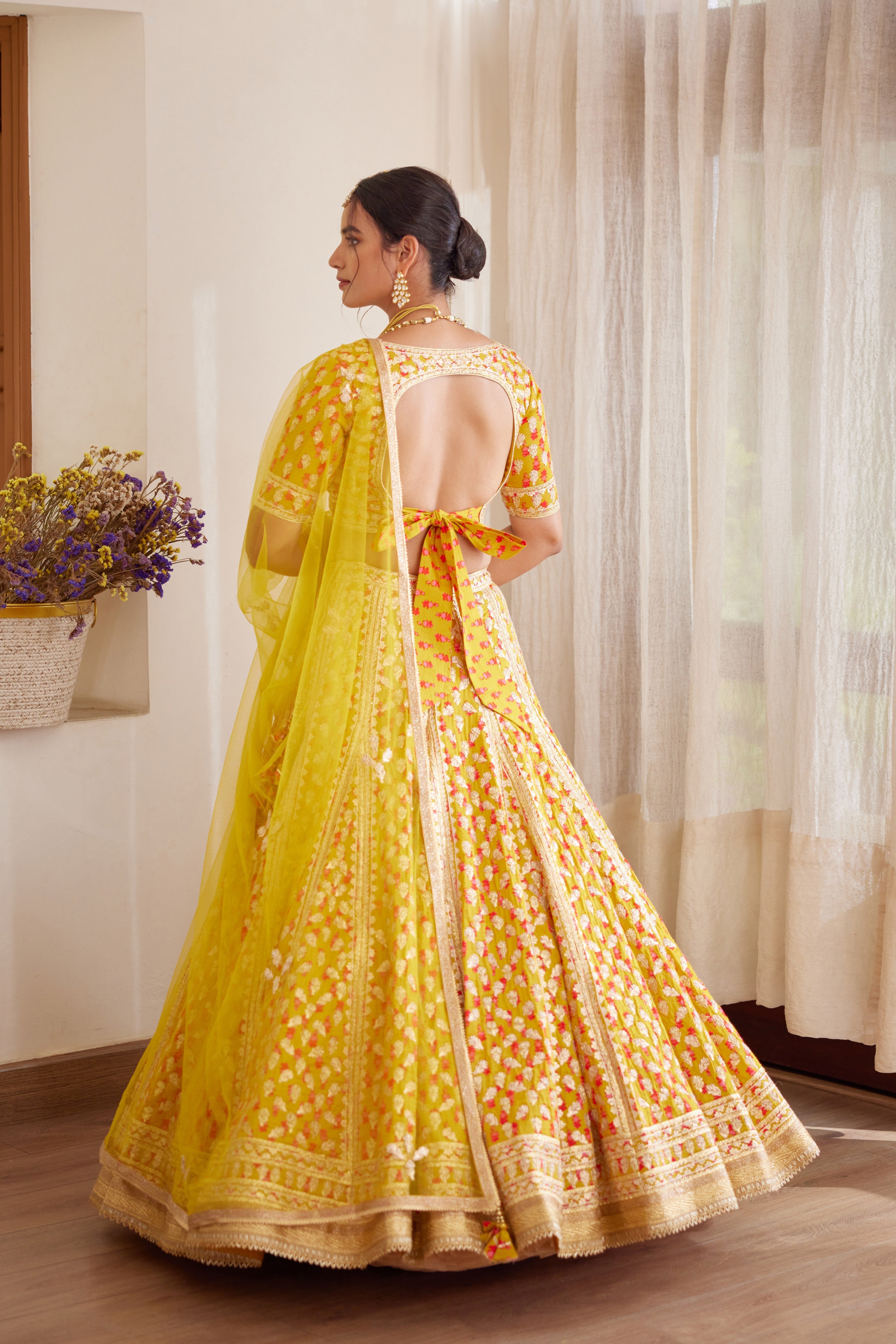 Mustard Yellow Lehenga Set