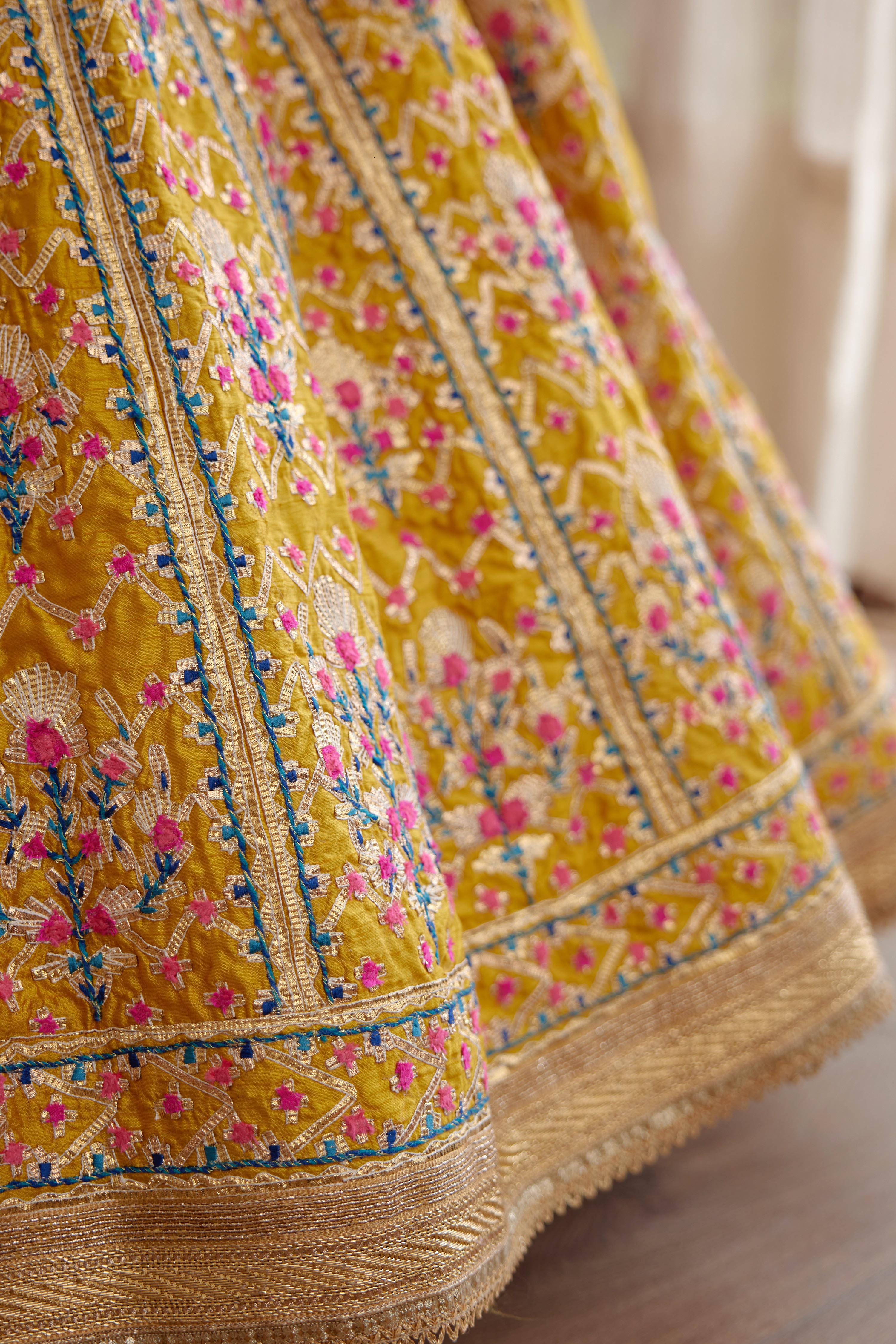 Mustard Yellow Lehenga Set