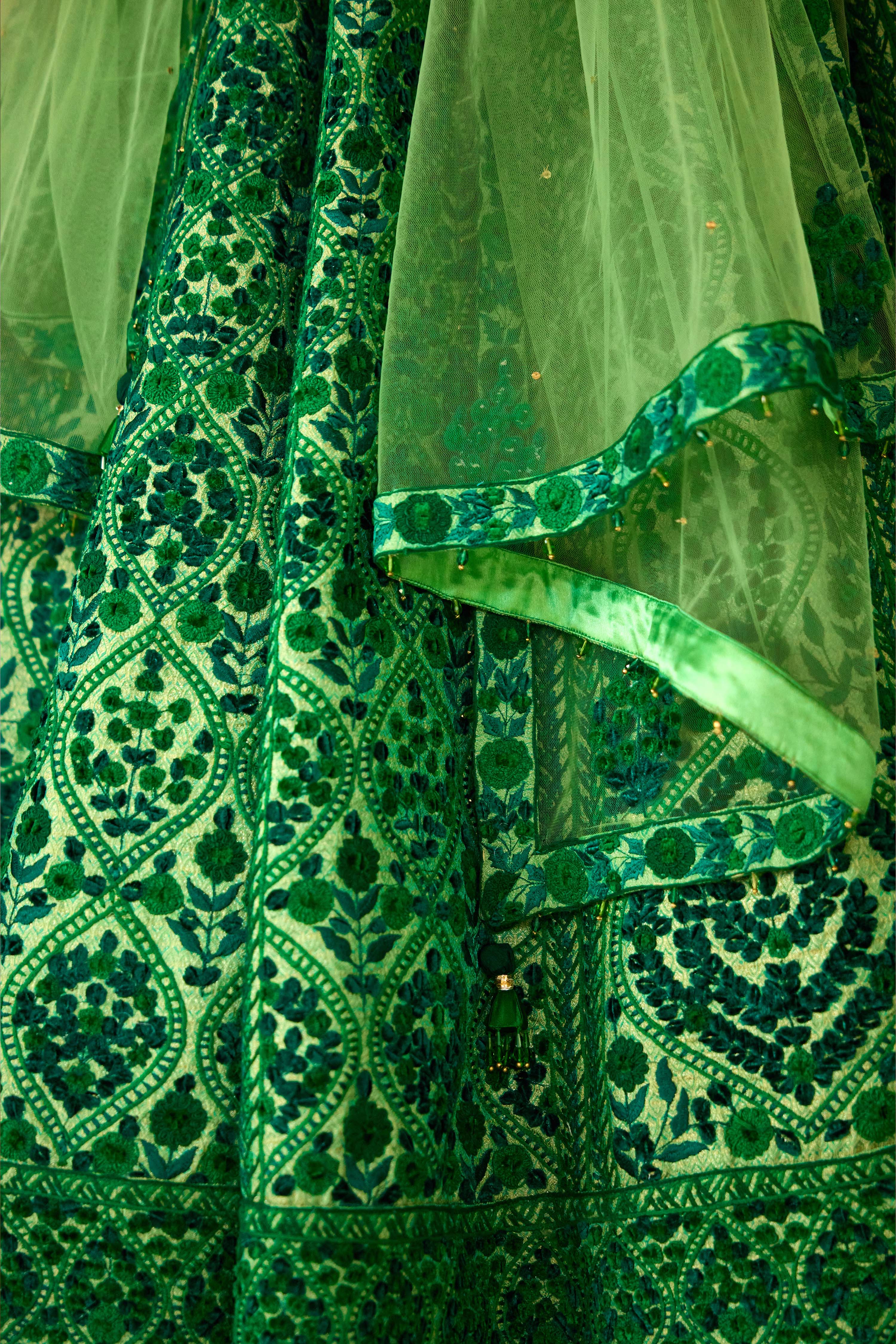 Bottle Green Lehenga Set