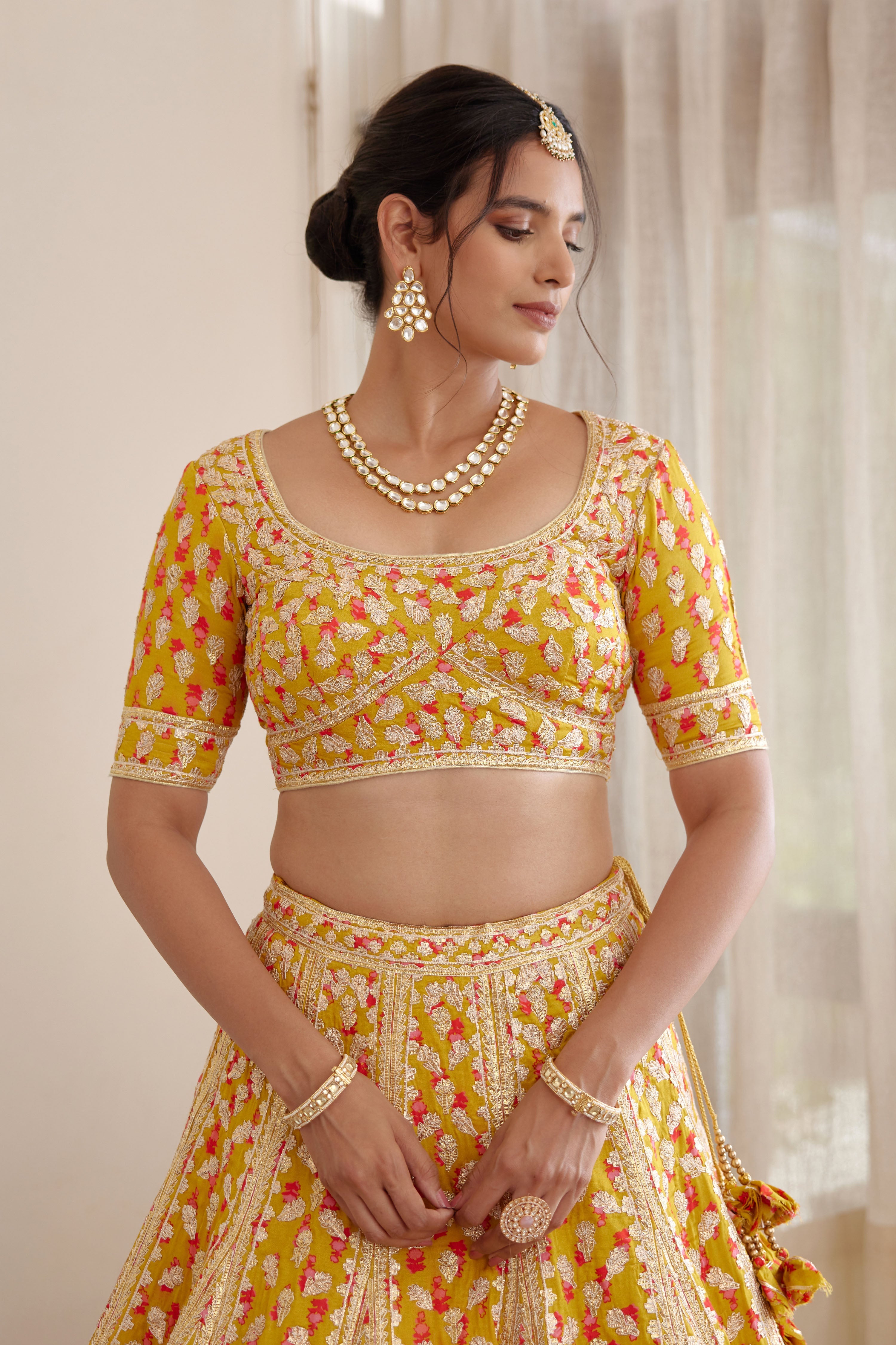 Mustard Yellow Lehenga Set