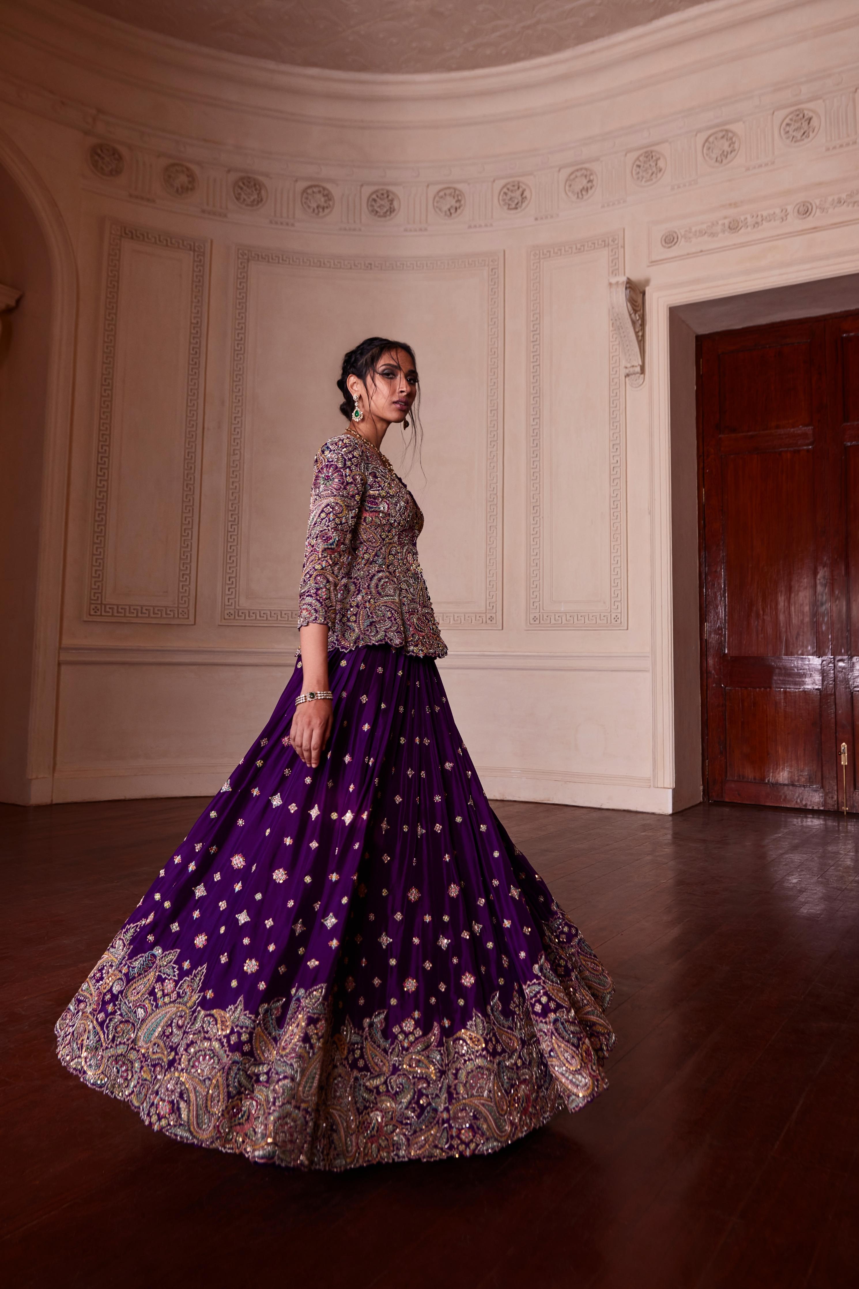 Meenakari Jacket and Lehenga