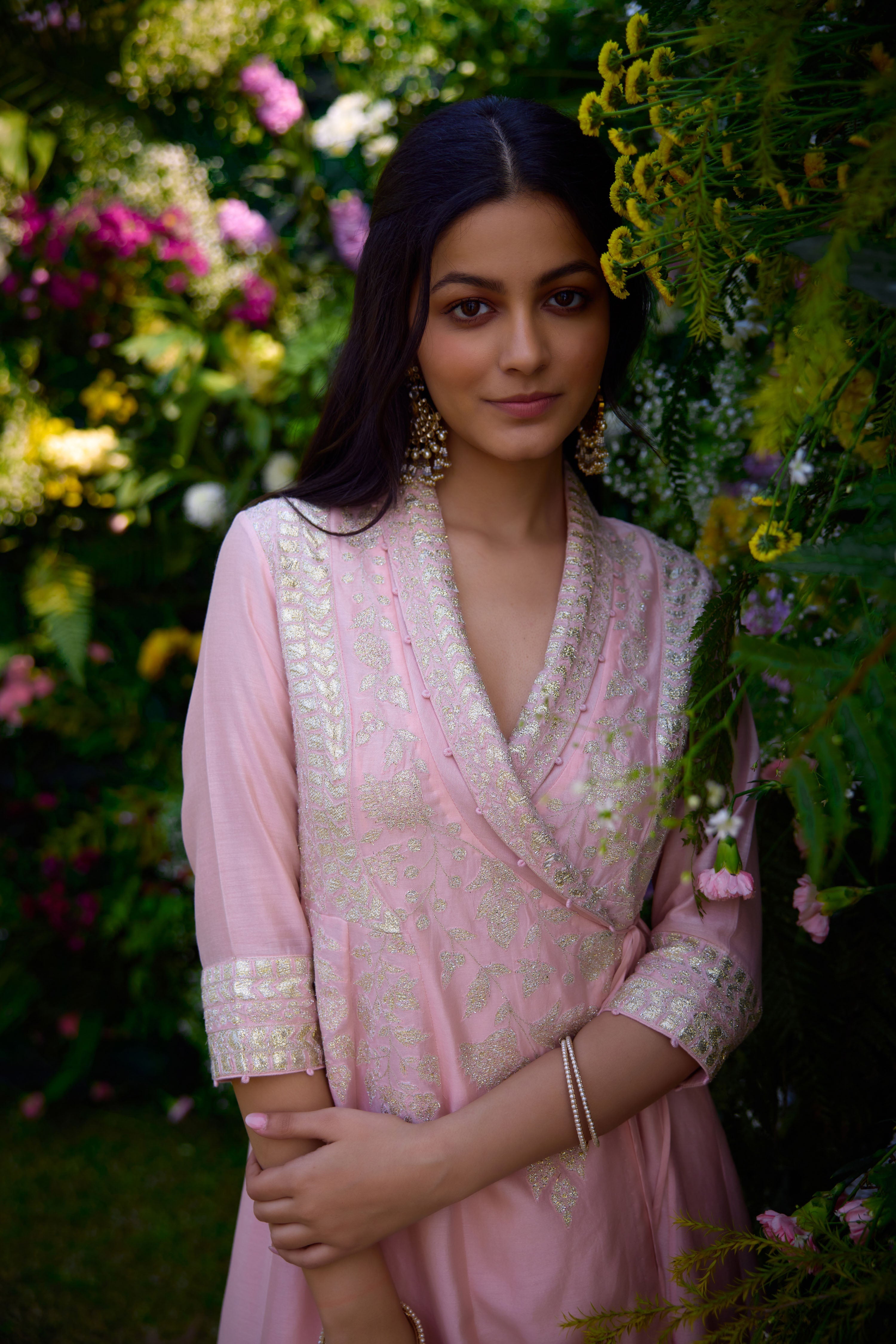 Powder Pink Angrakha Set