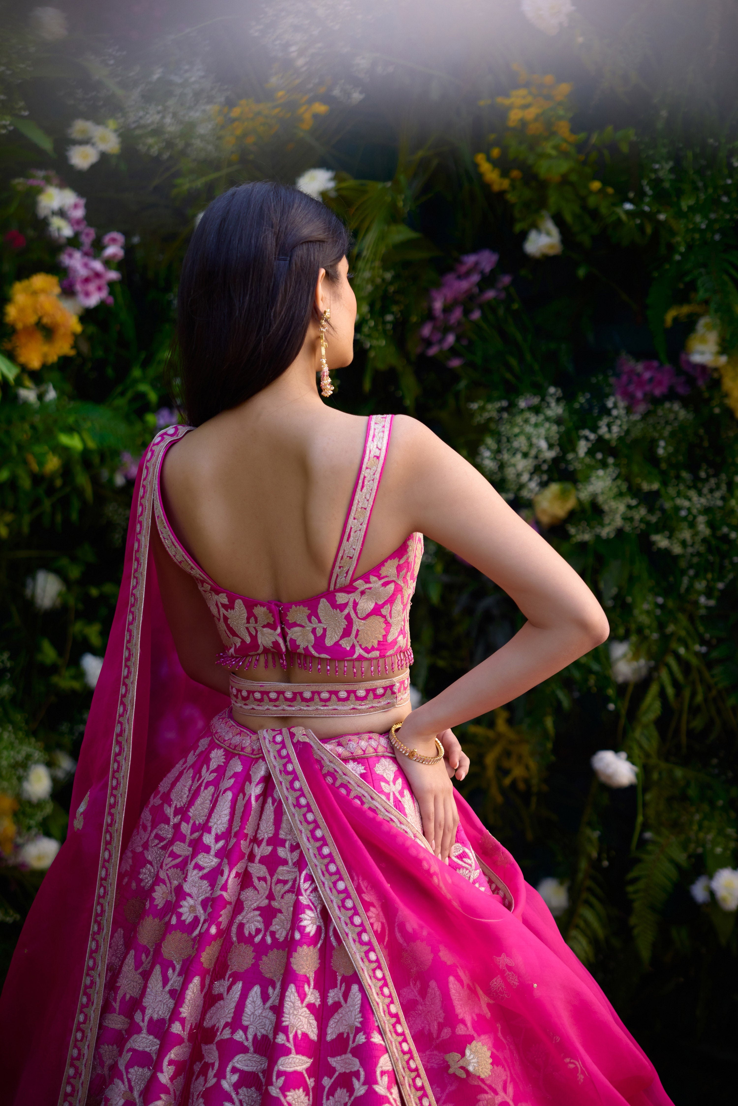 Fuchsia Pink Lehenga Set