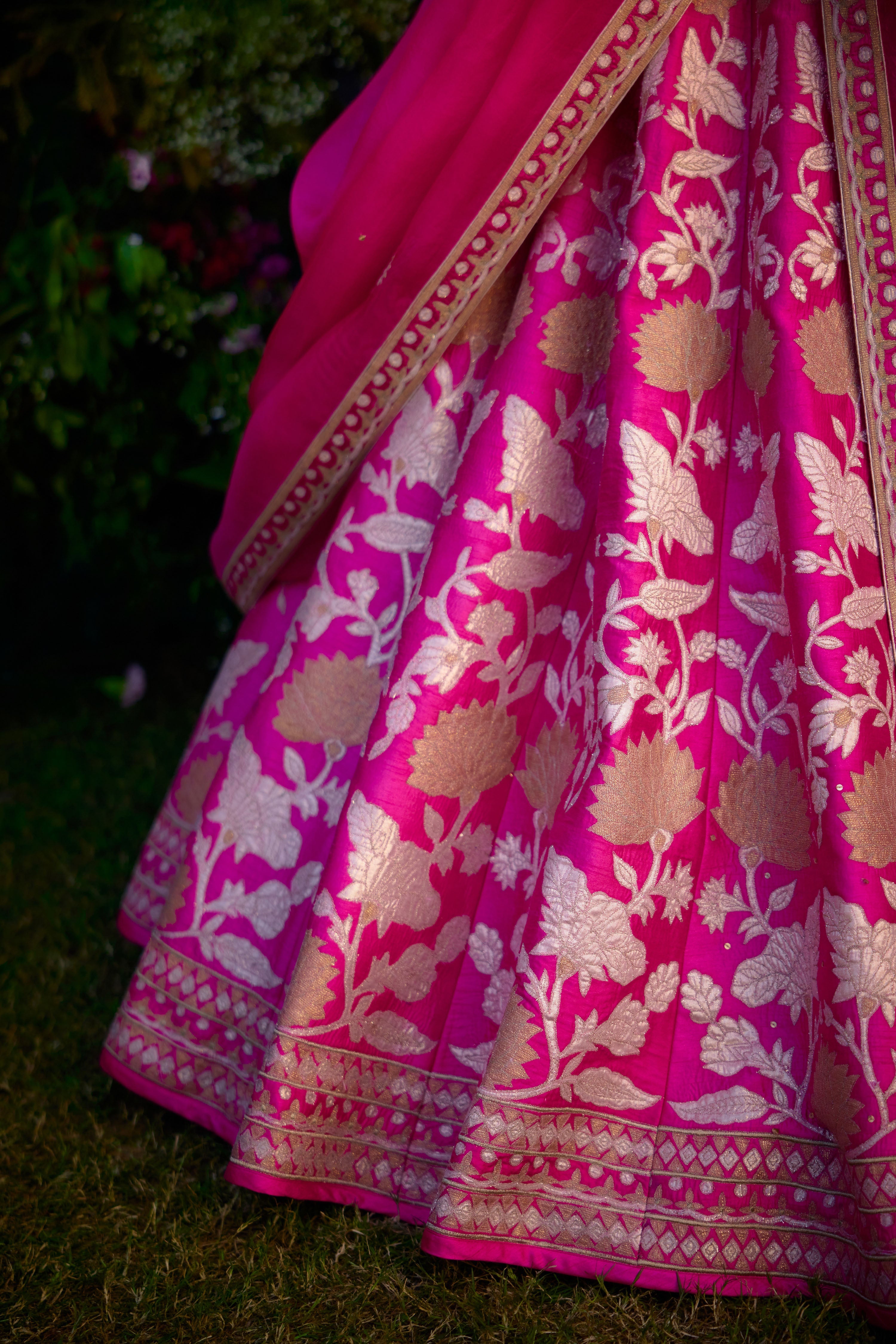 Fuchsia Pink Lehenga Set