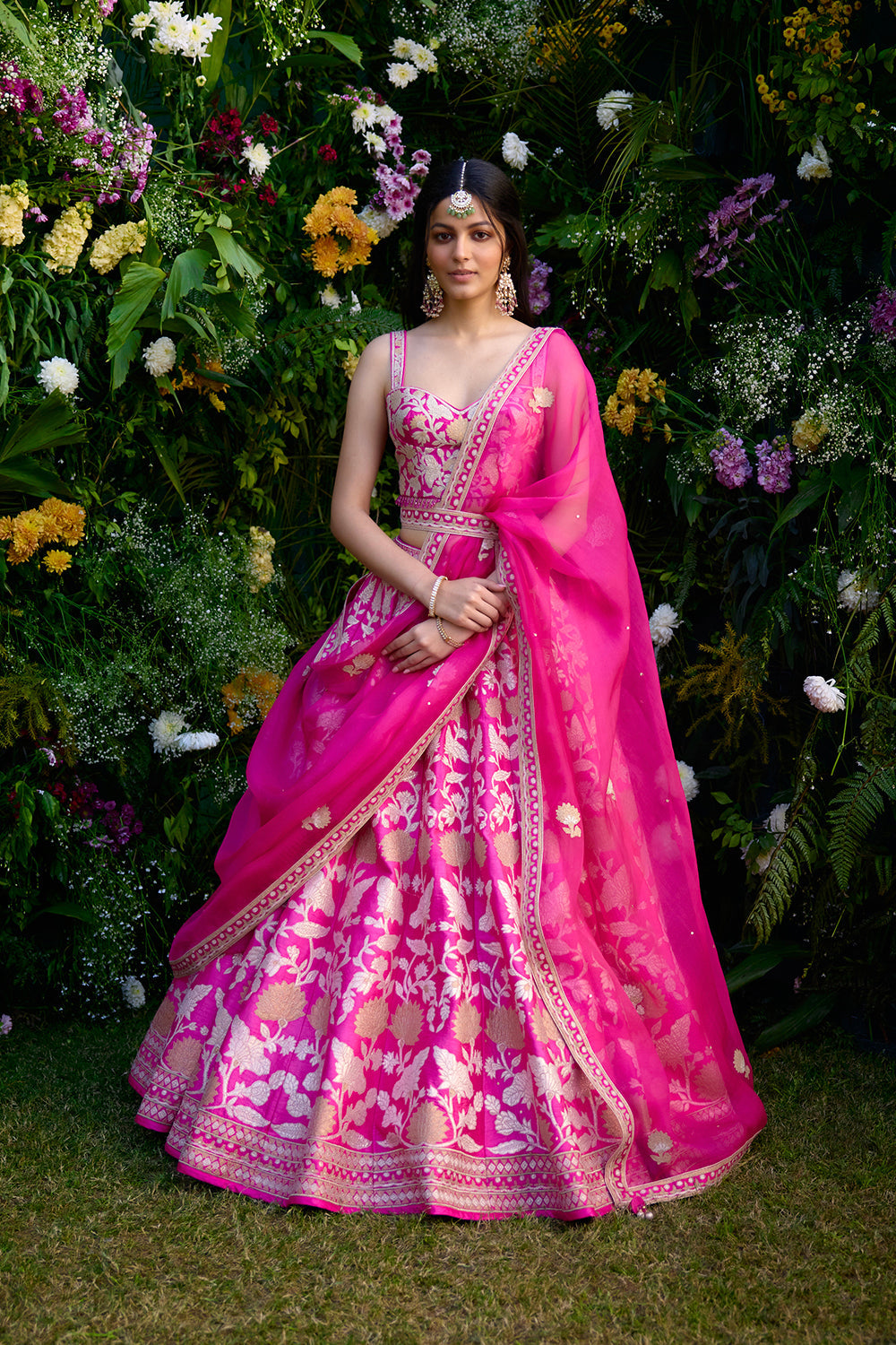 Fuchsia Pink Lehenga Set