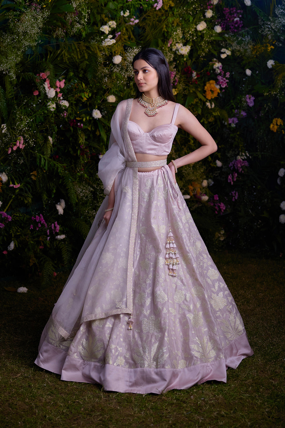 Silver Grey Lehenga Set