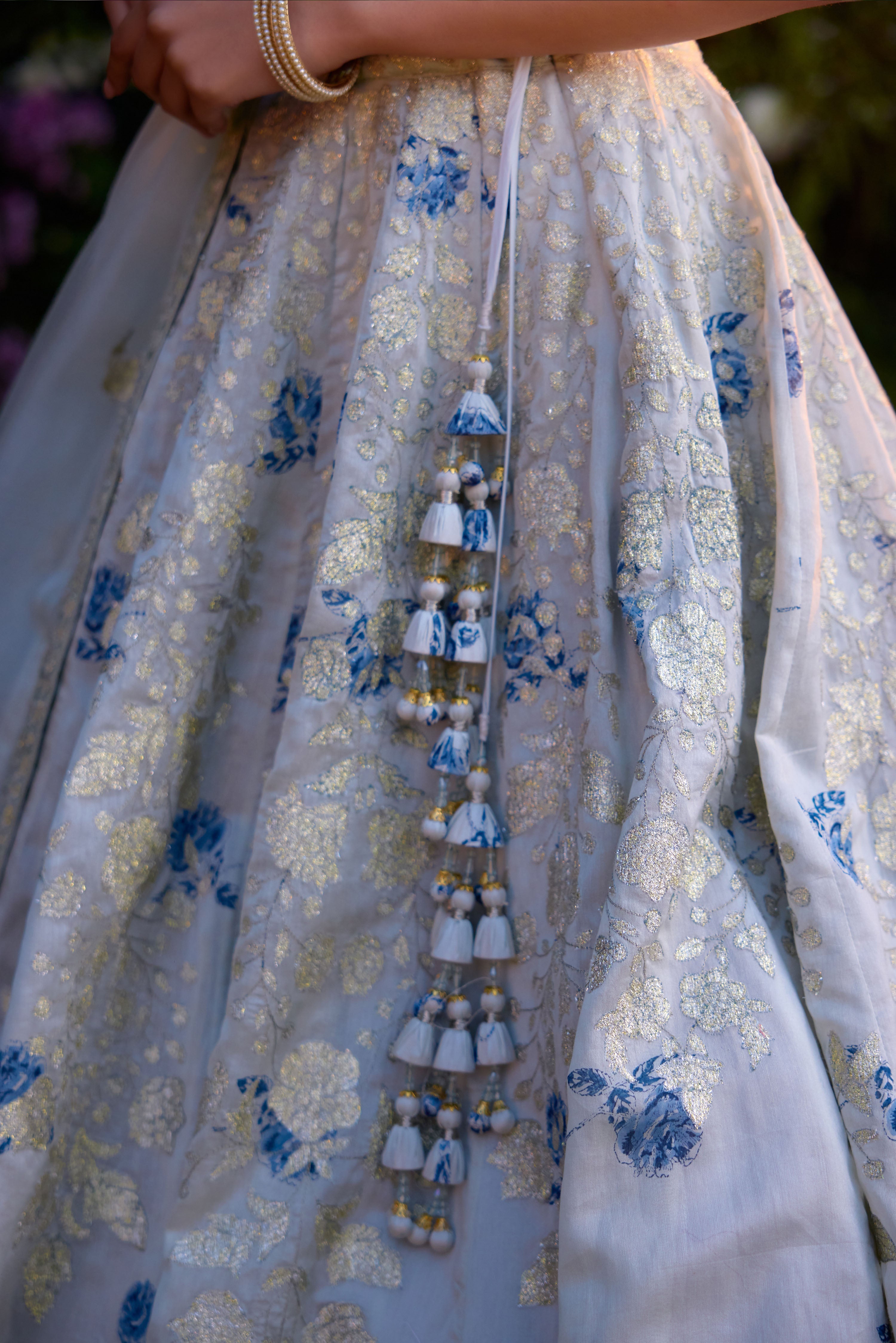 Illusion Blue Lehenga Set