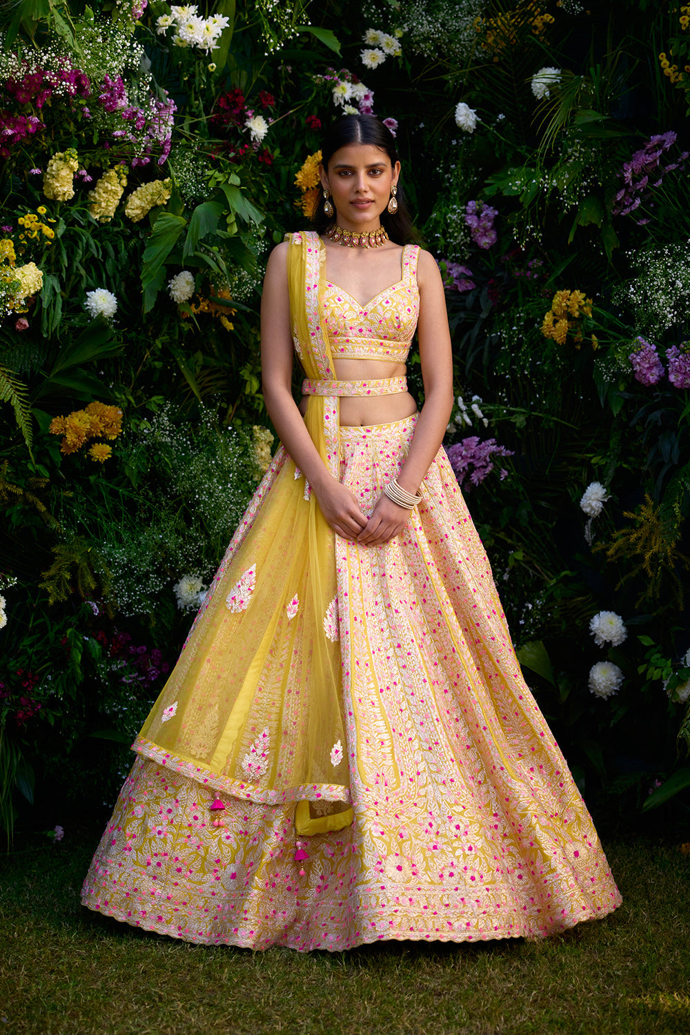 Spectra Yellow Lehenga Set