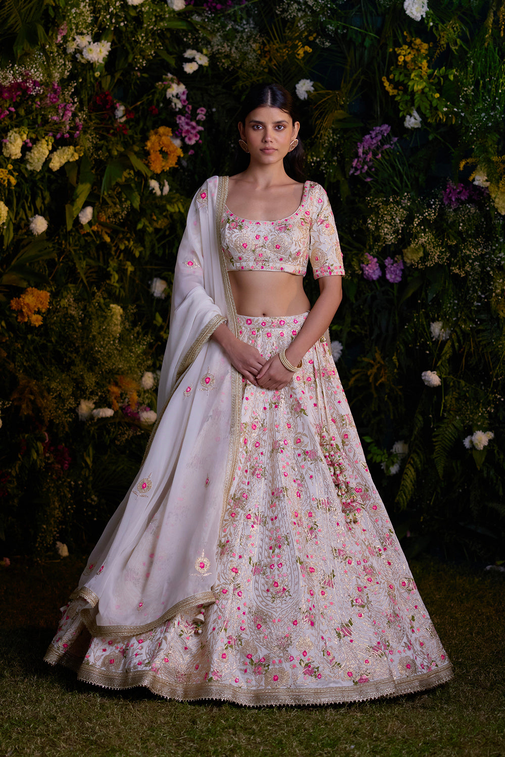 Ivory Lehenga Set