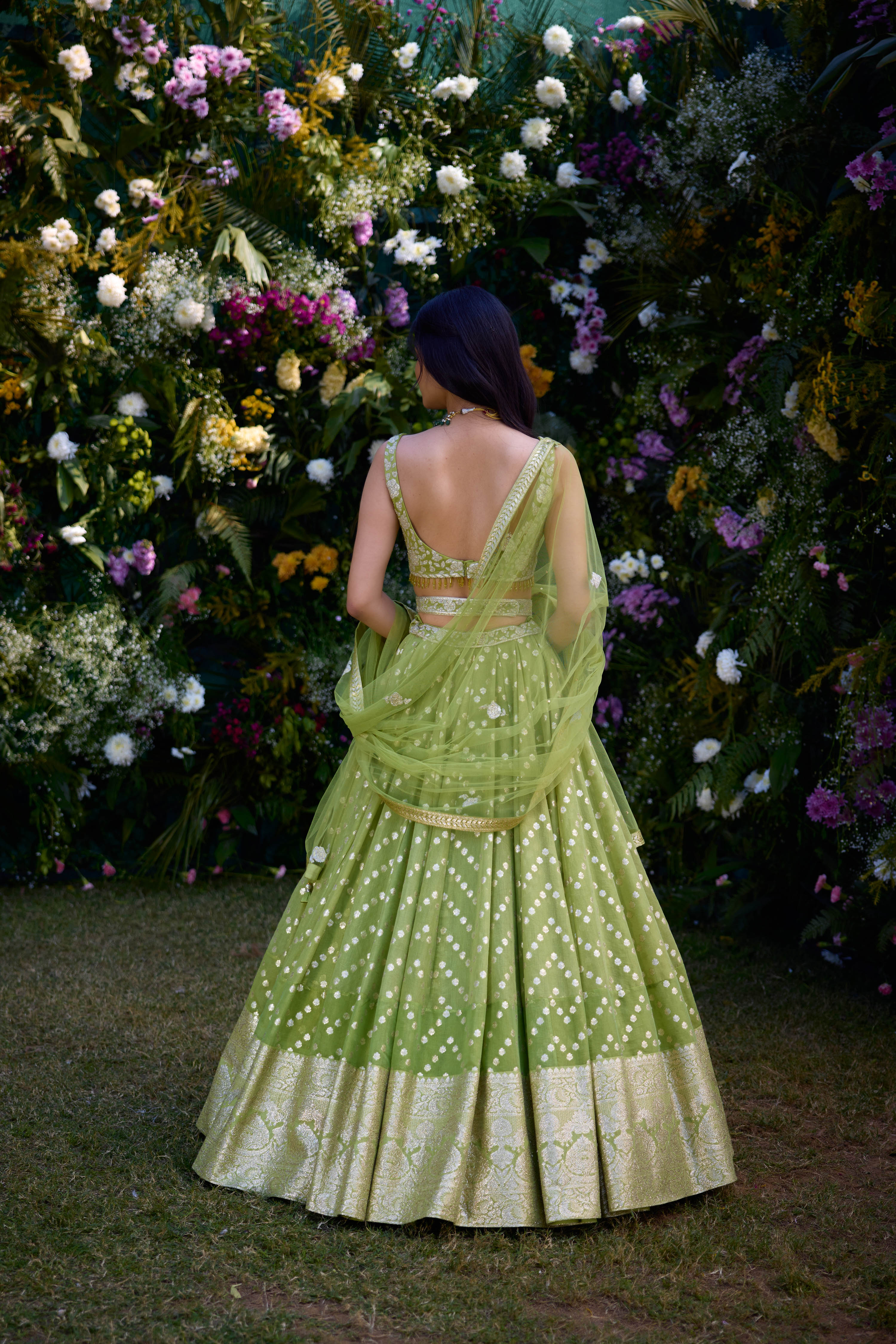Irish Green Lehenga Set