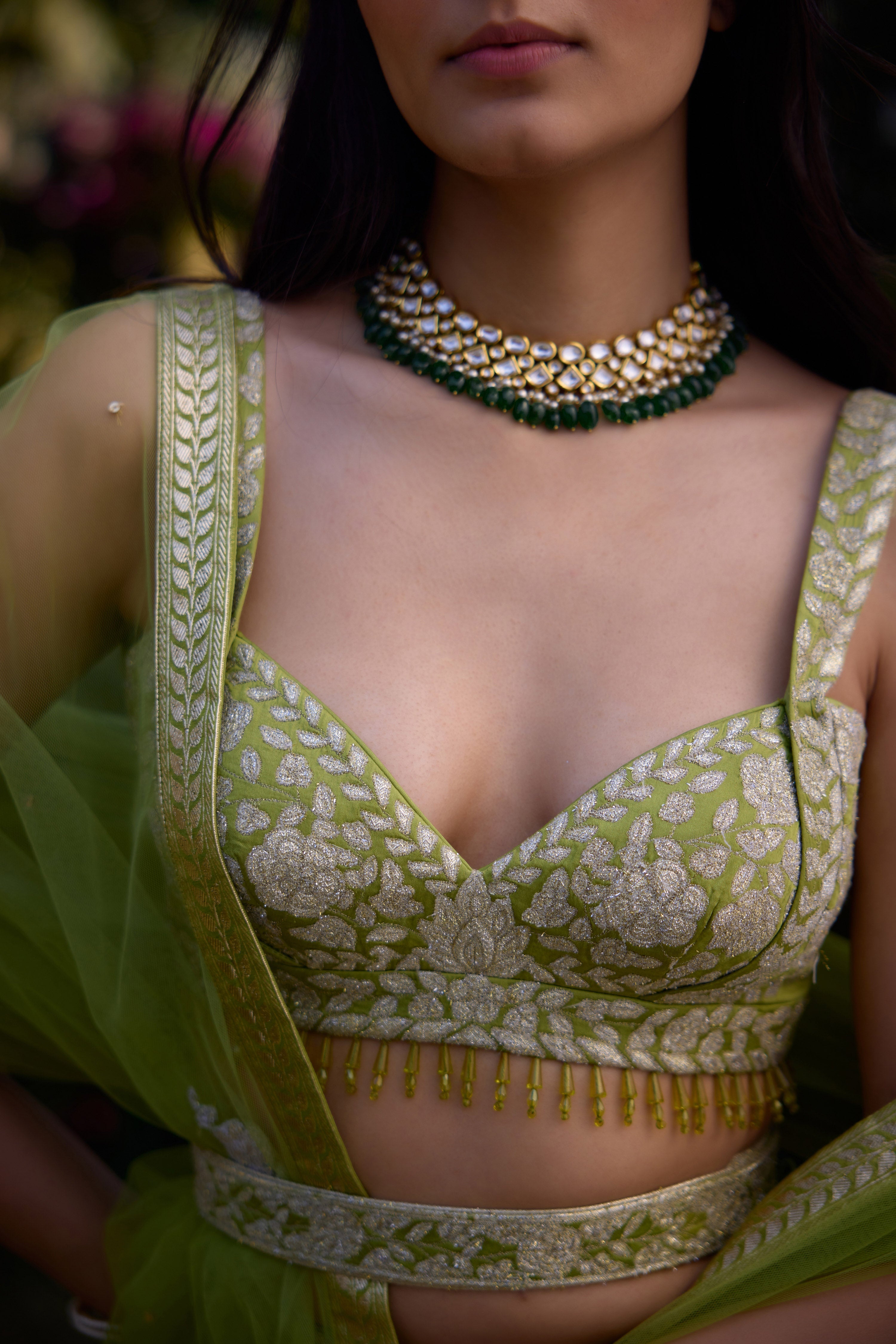 Irish Green Lehenga Set