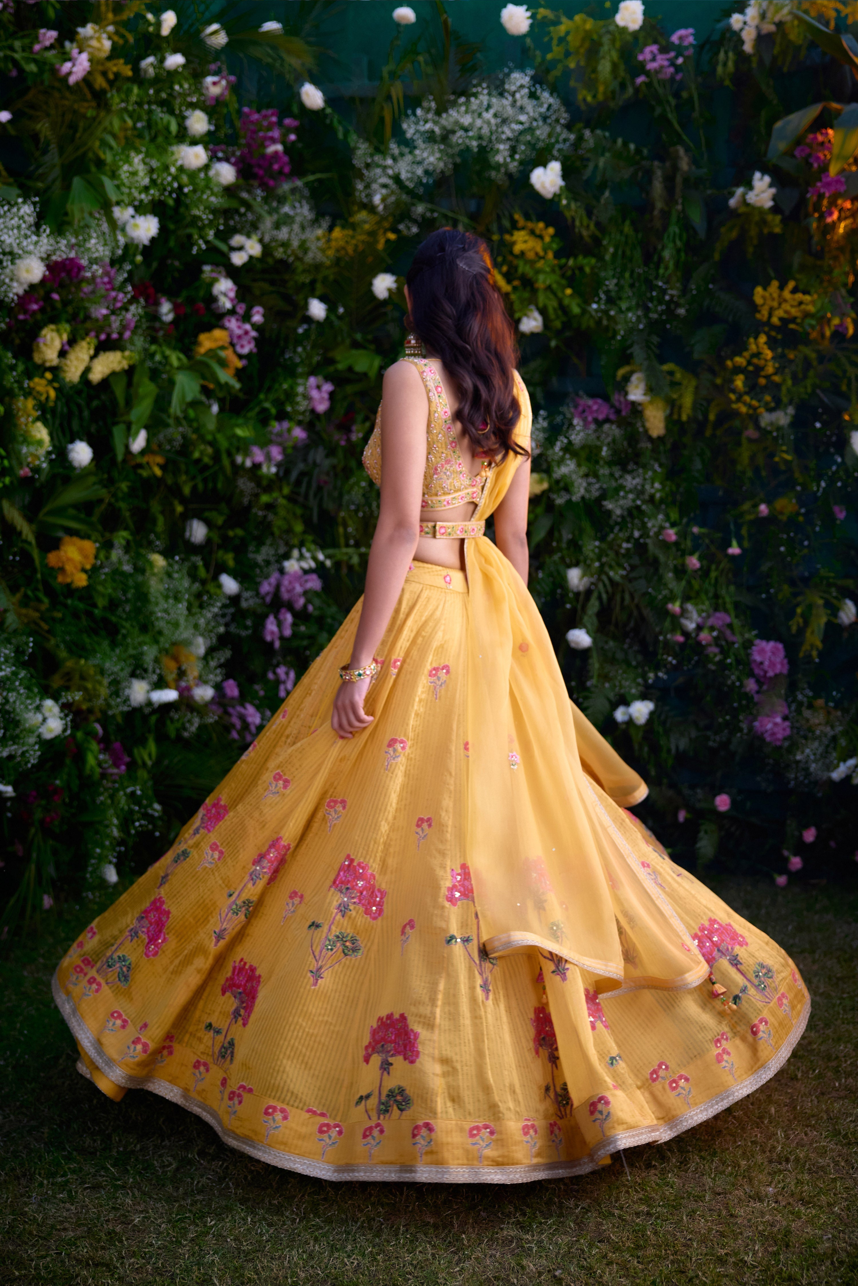 Spectra Yellow Lehenga Set
