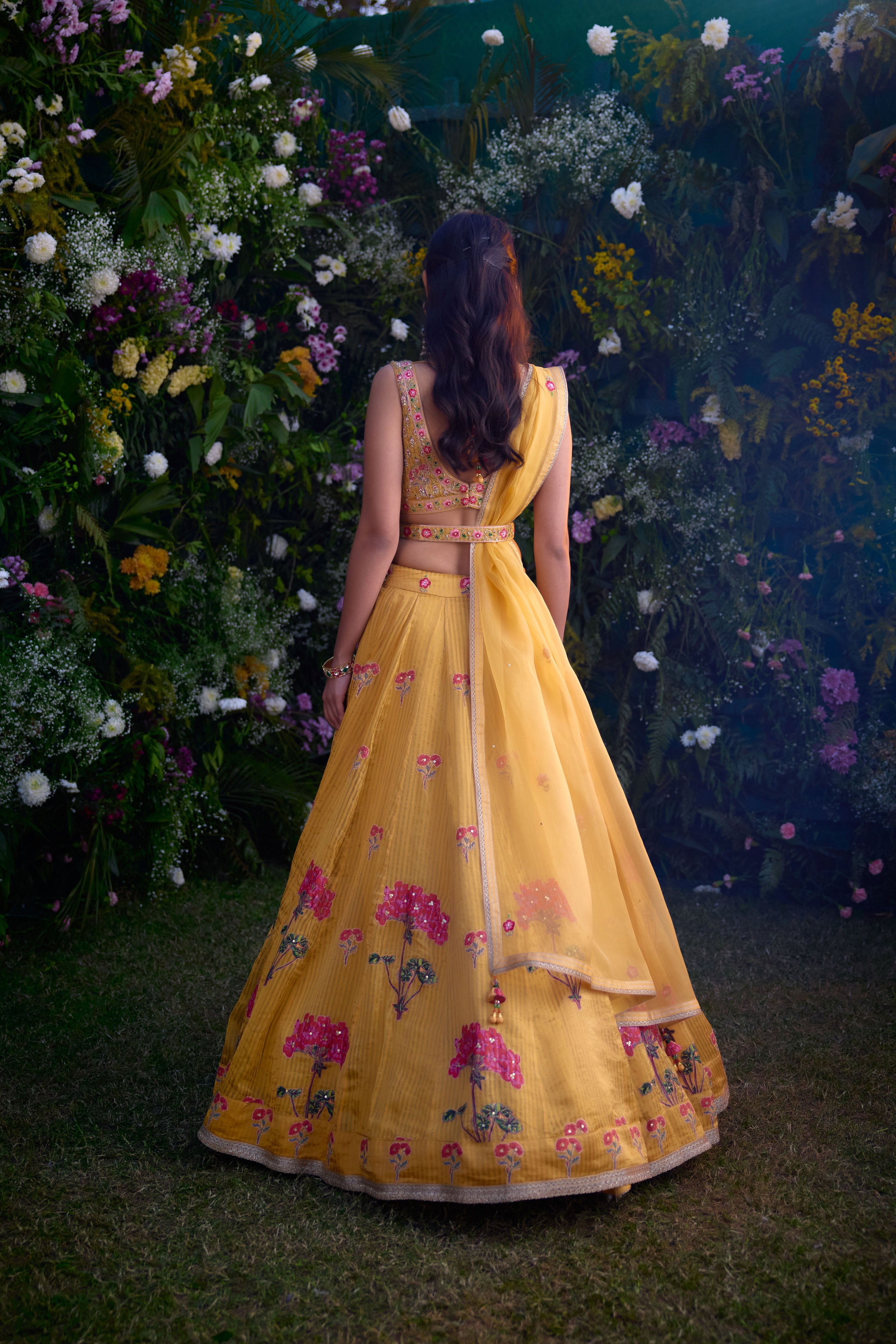 Spectra Yellow Lehenga Set