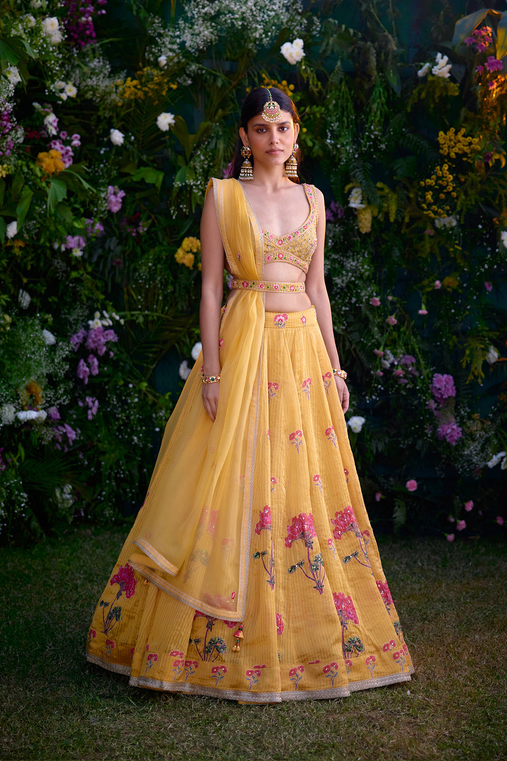 Spectra Yellow Lehenga Set