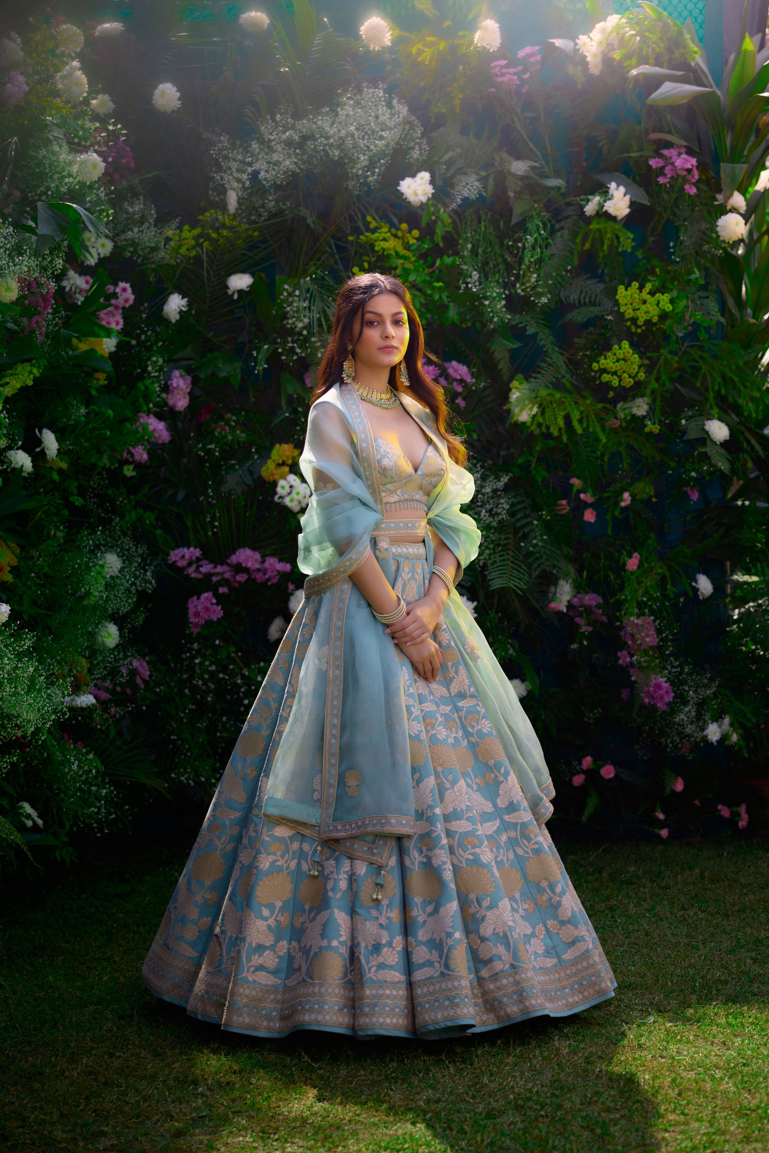 Spray Green Lehenga Set