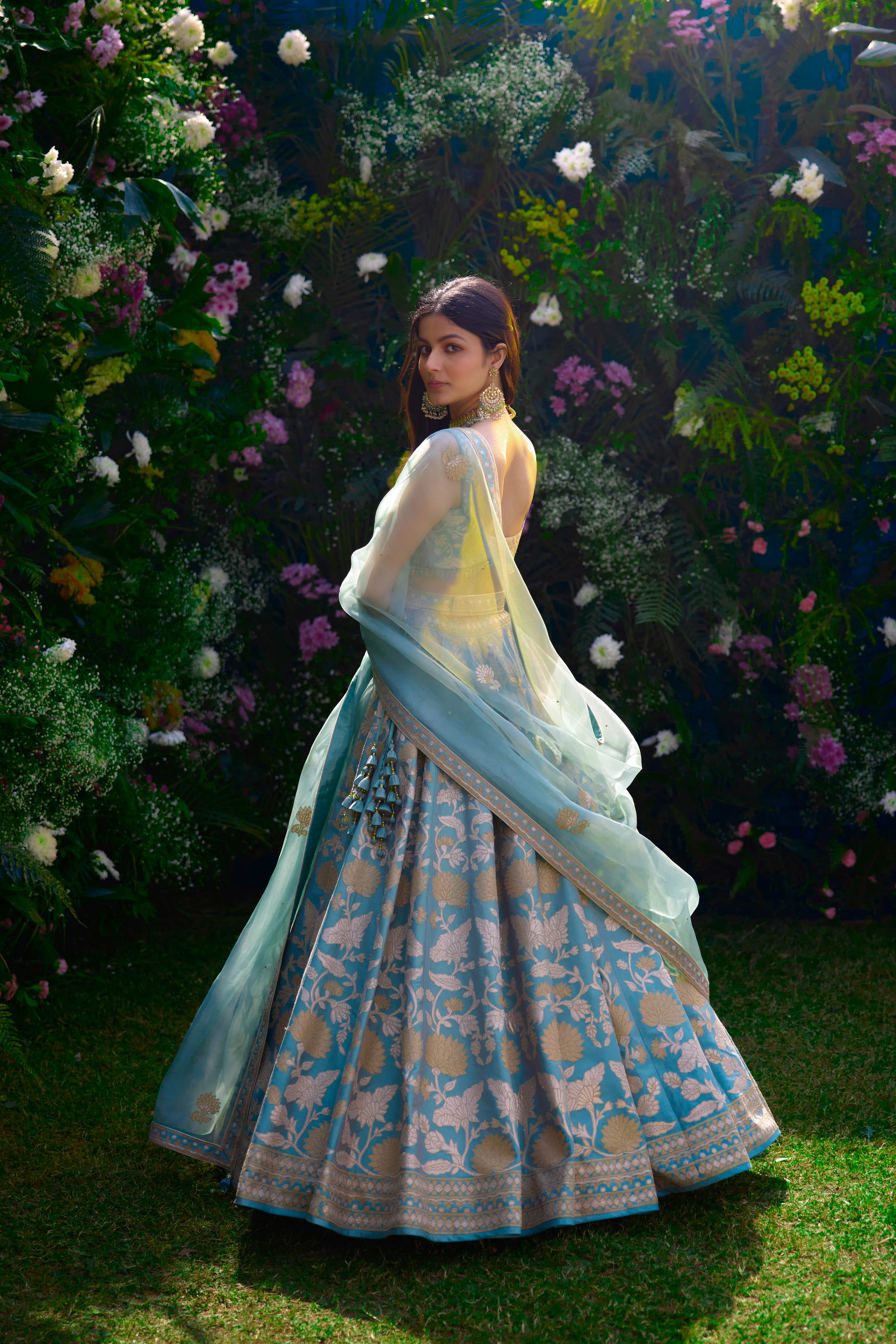 Spray Green Lehenga Set