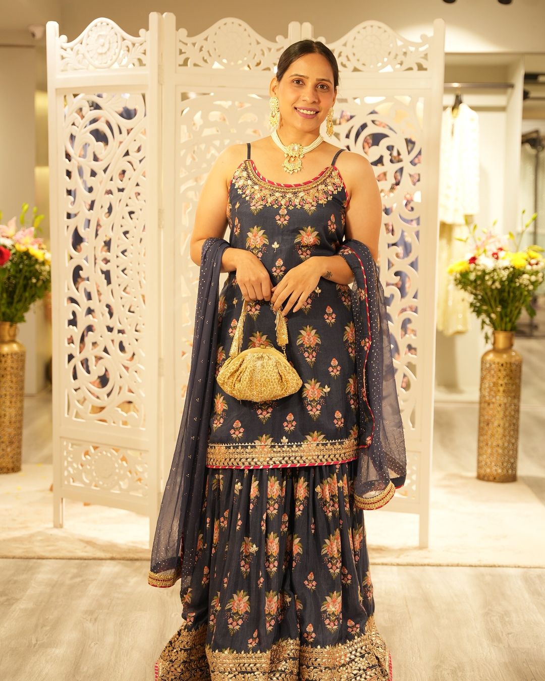 Advika Strappy Sharara set-Neha Jain