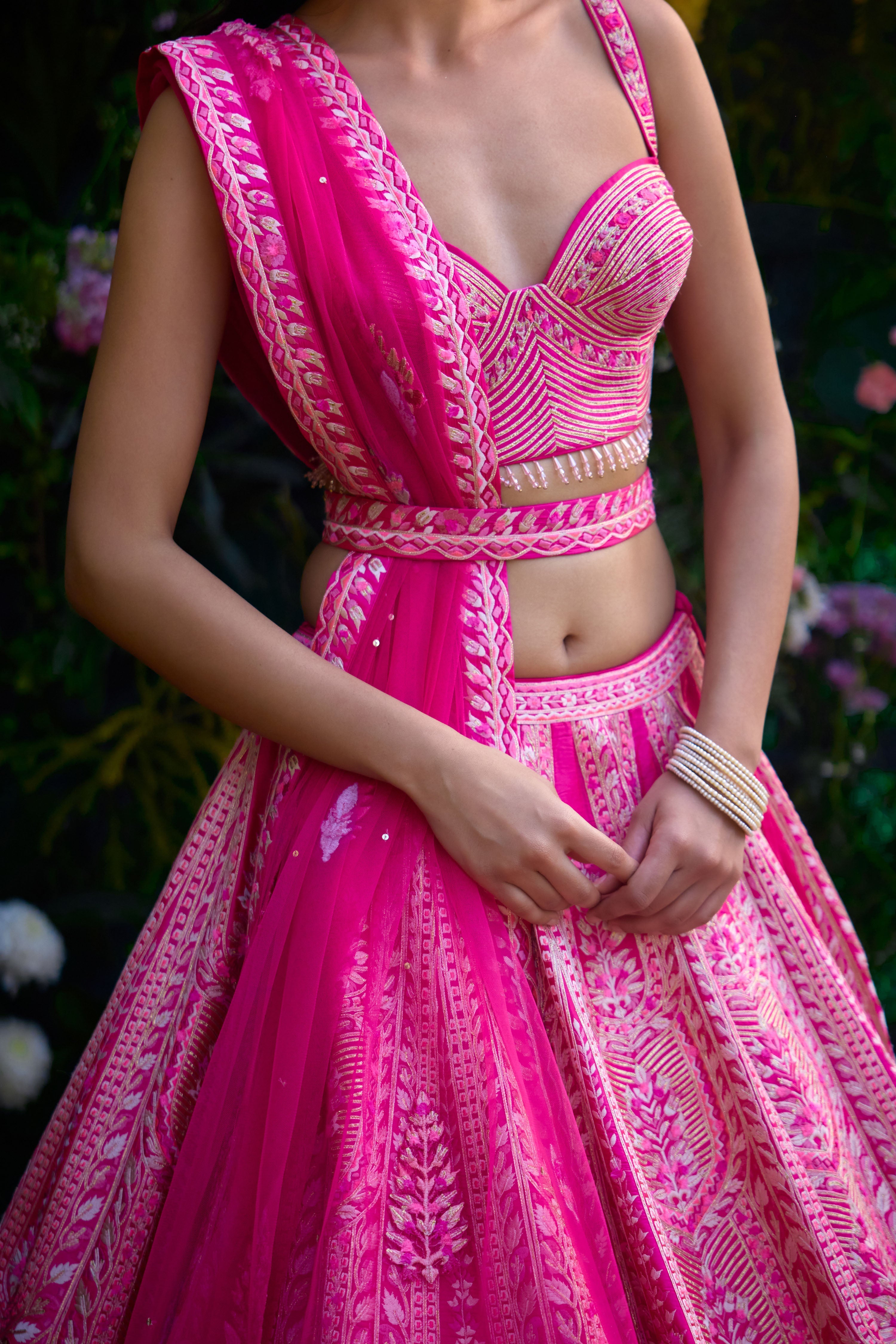 Fuchsia Pink Lehenga Set