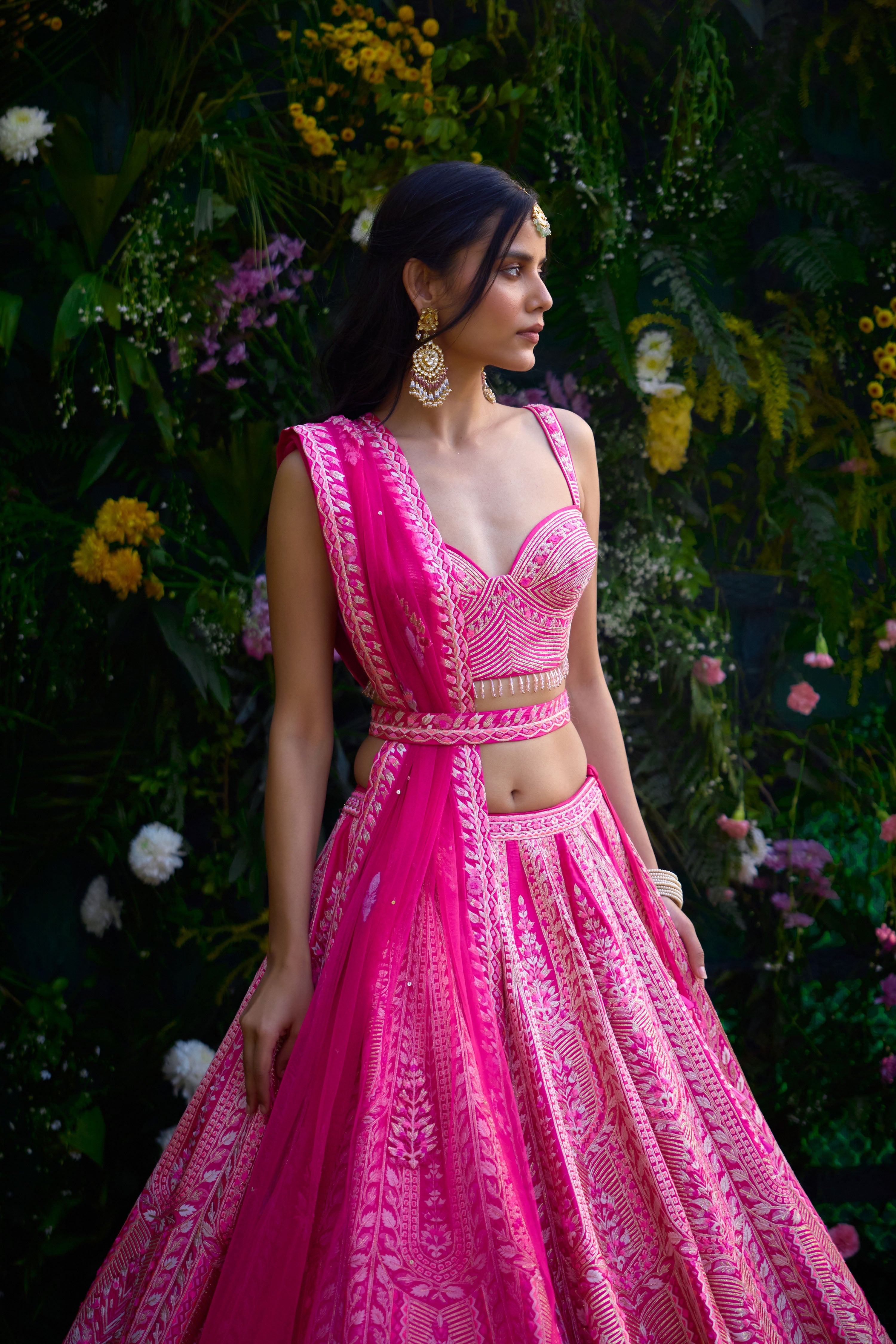 Fuchsia Pink Lehenga Set