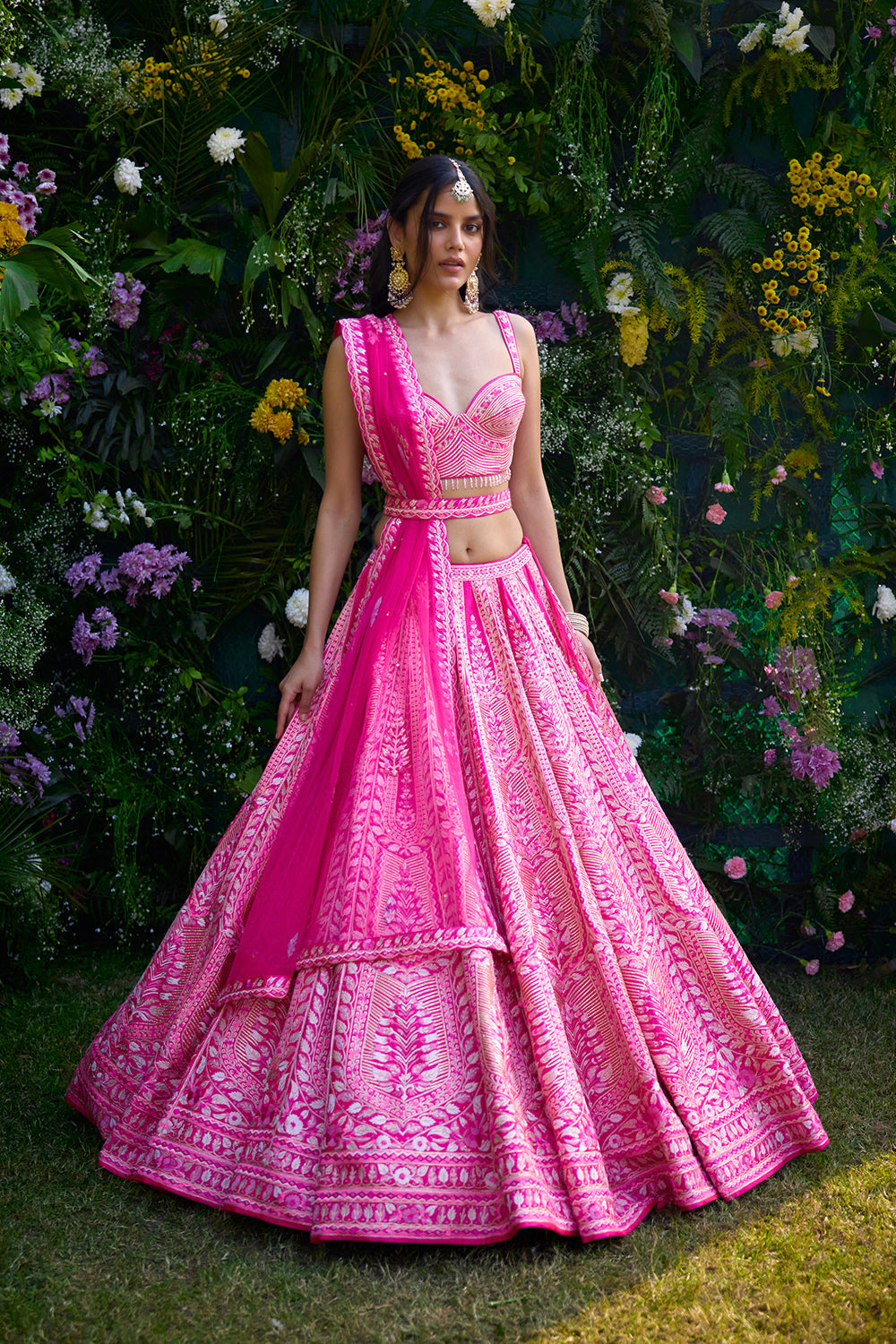 Fuchsia Pink Lehenga Set
