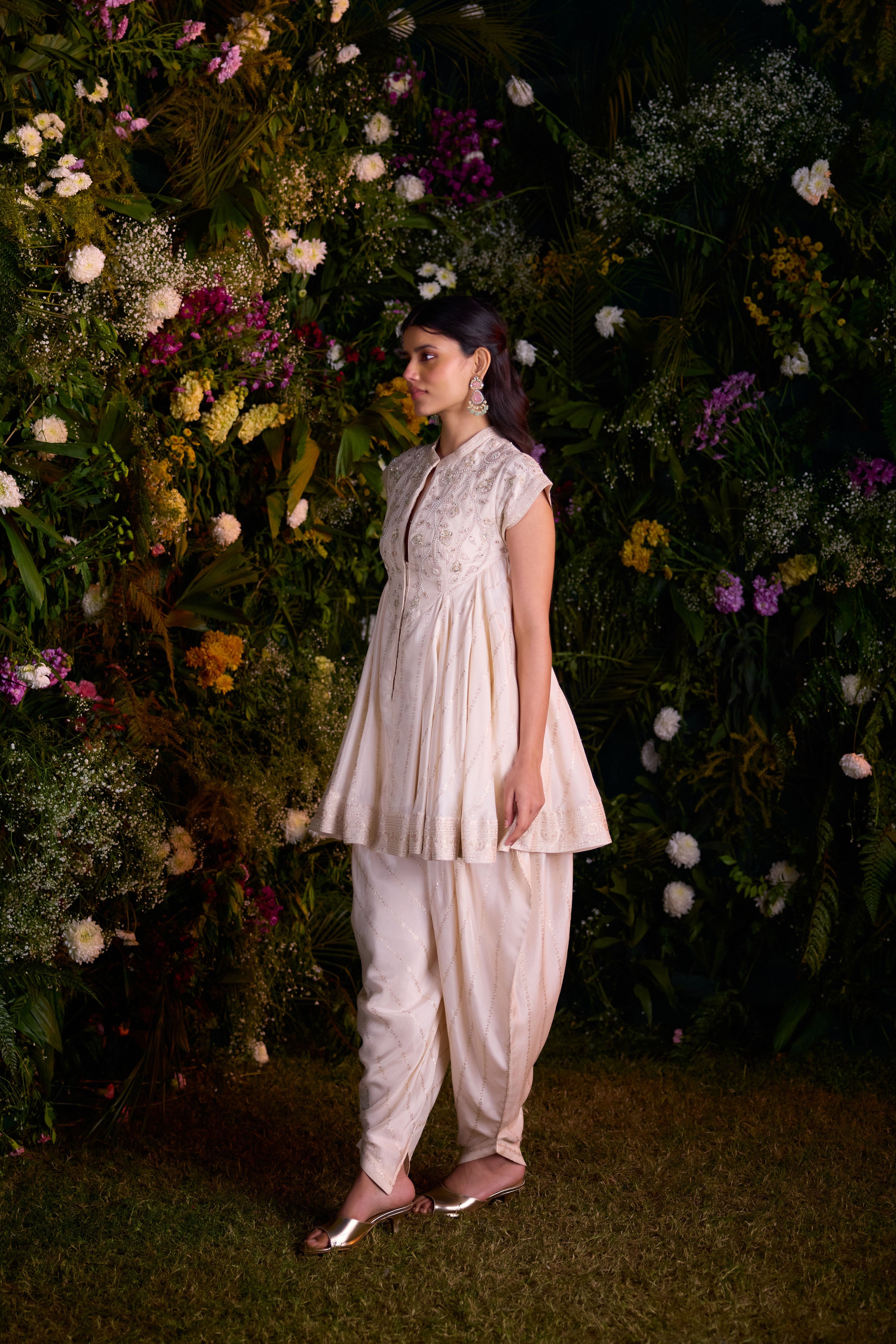 Ivory Dhoti Pant Set