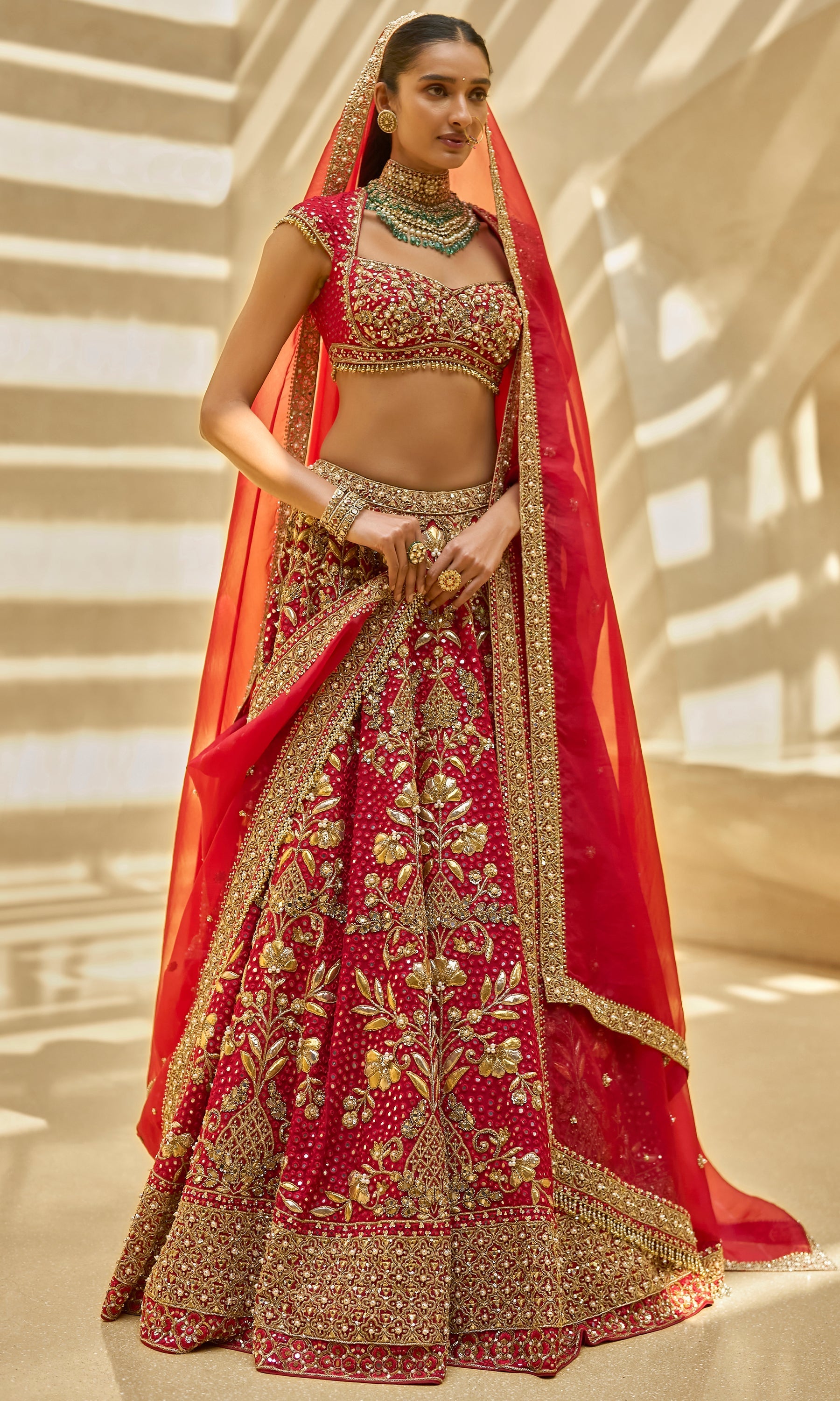 Crimson Bridal Lehenga Set