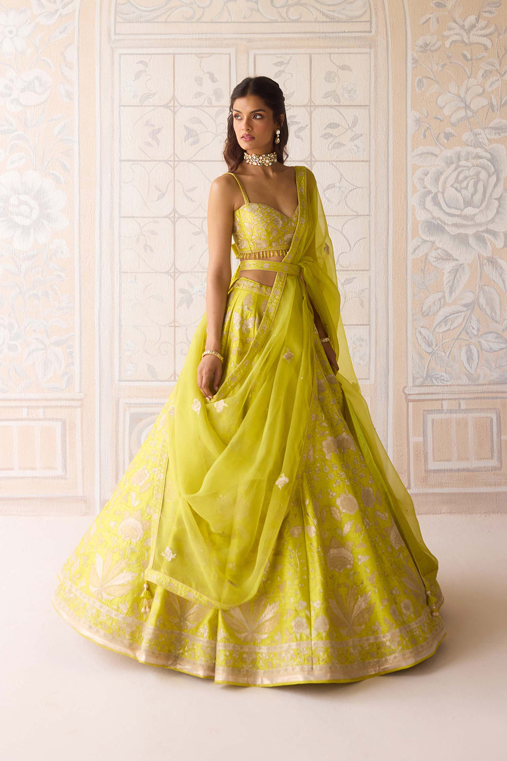Spring Green Lehenga Set.