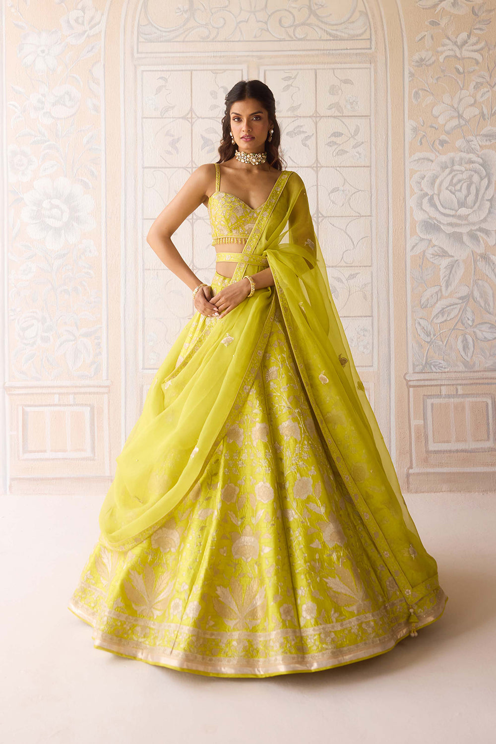 Spring Green Lehenga Set.