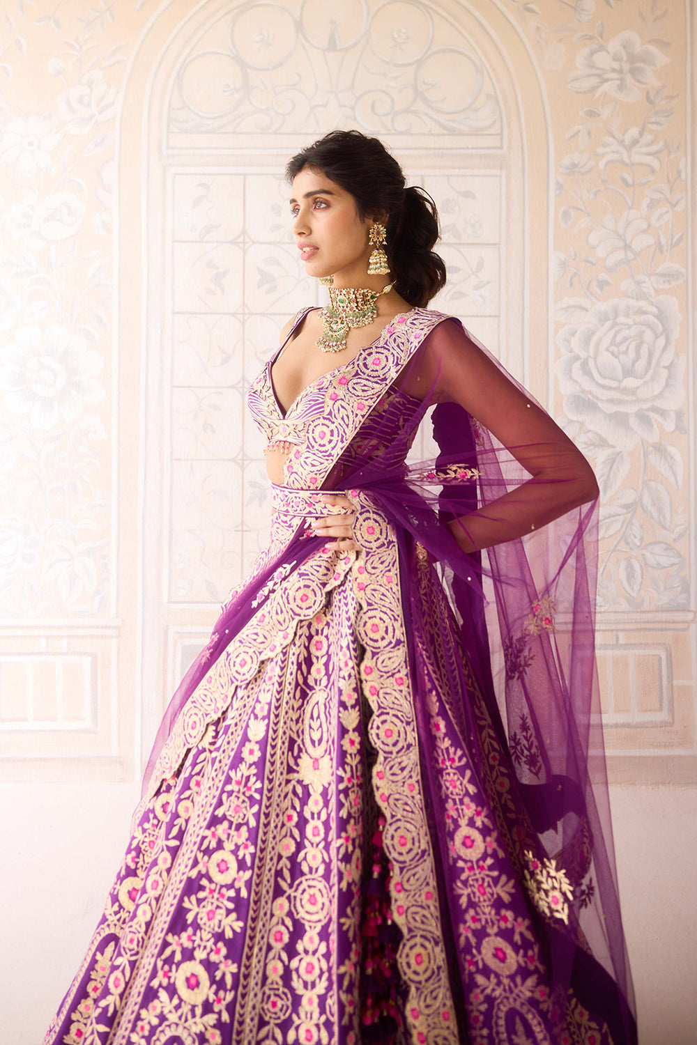 Royal Purple Lehenga Set.