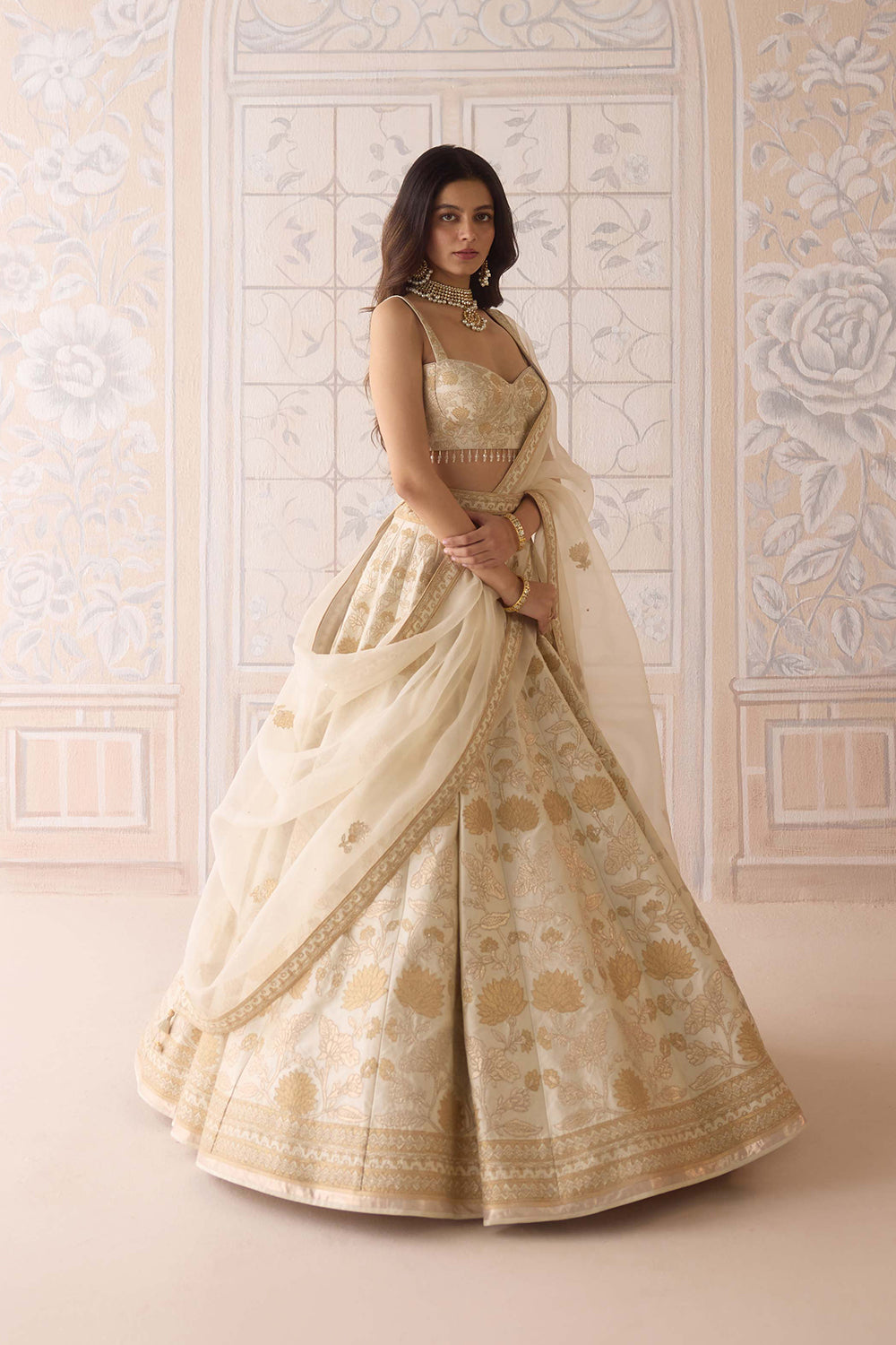 Ivory Lehenga Set.