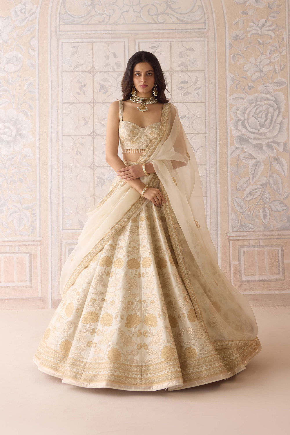 Ivory Lehenga Set.