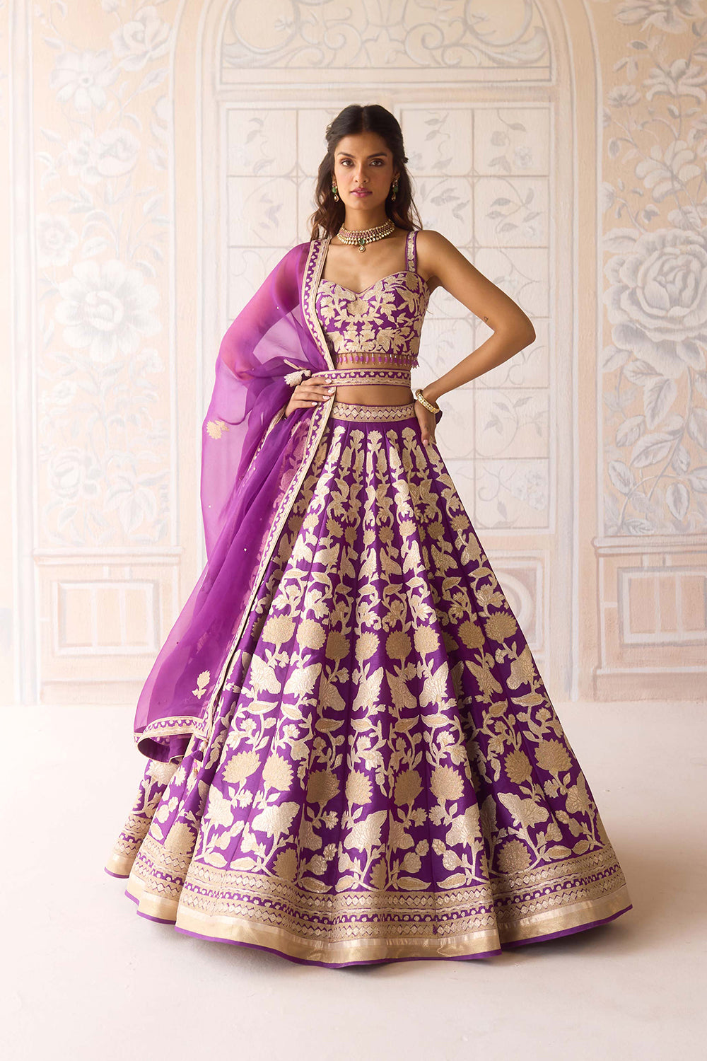 Phlox Purple Lehenga Set.