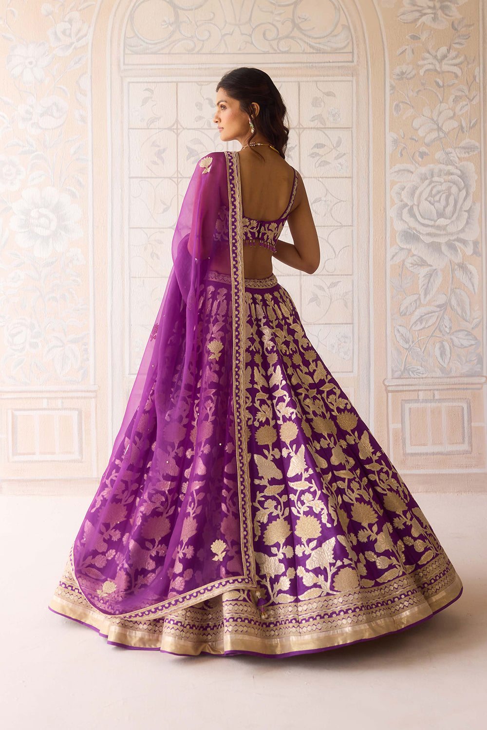 Phlox Purple Lehenga Set.