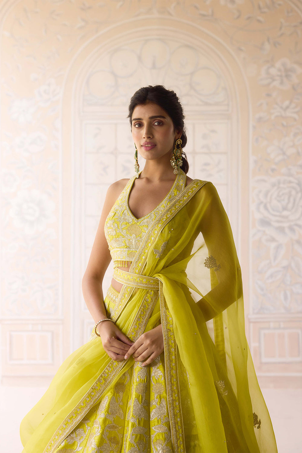 Spring Green Lehenga Set.