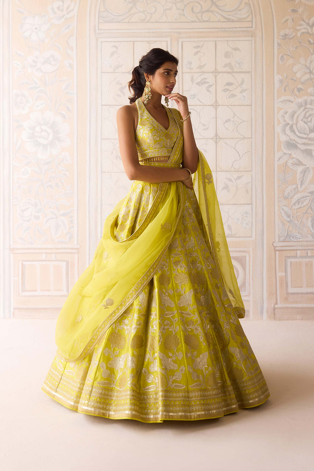 Spring Green Lehenga Set.