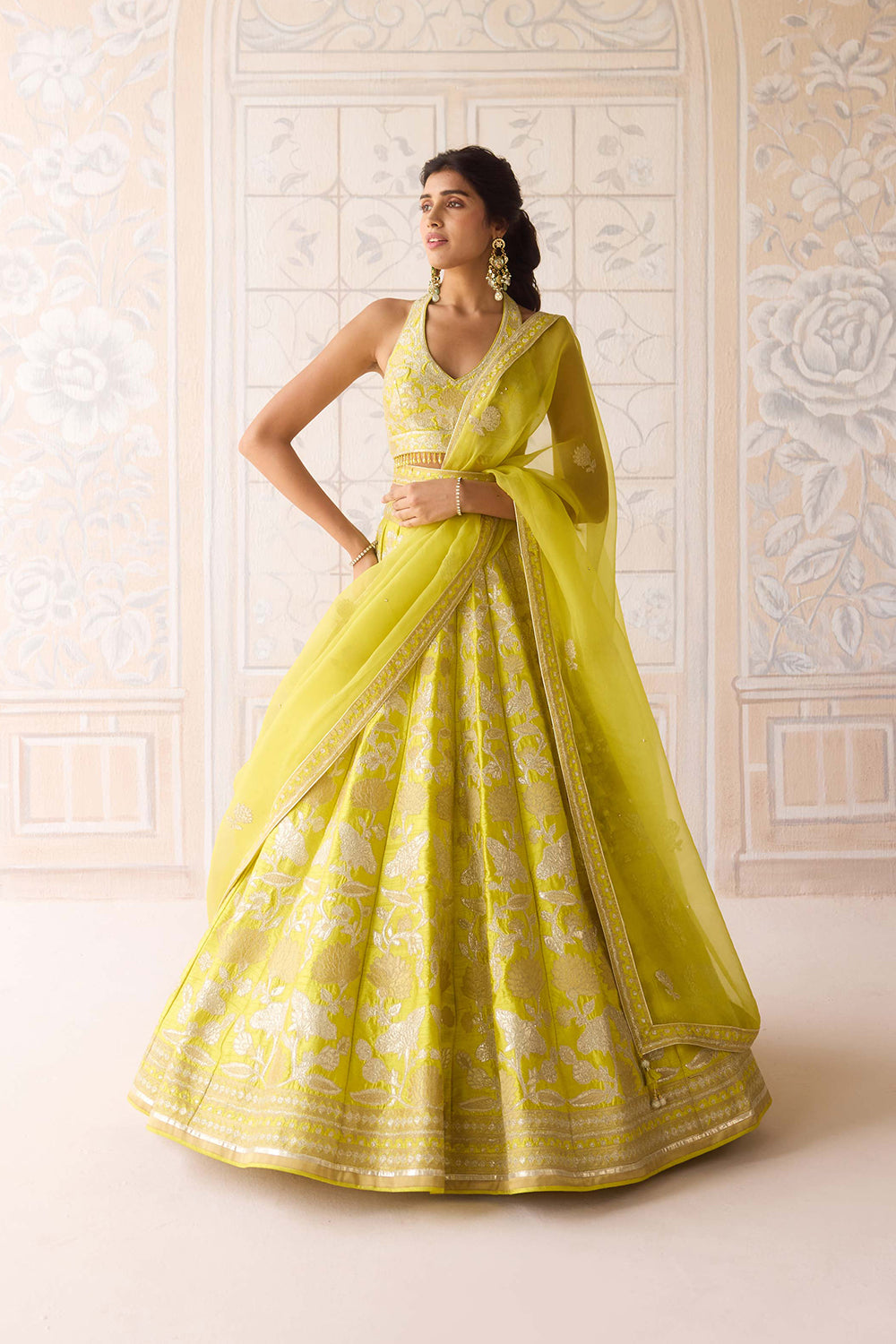 Spring Green Lehenga Set.