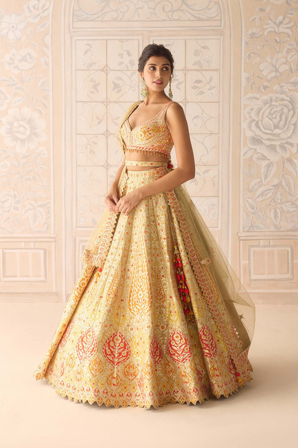 Acacia Yellow Lehenga Set.