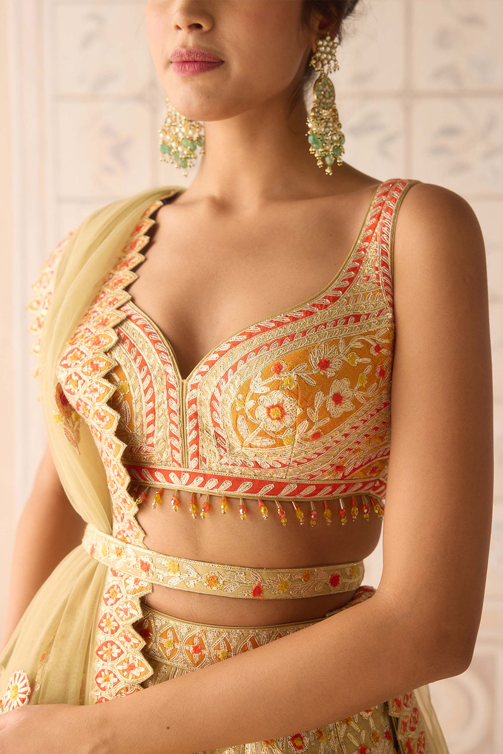 Acacia Yellow Lehenga Set.