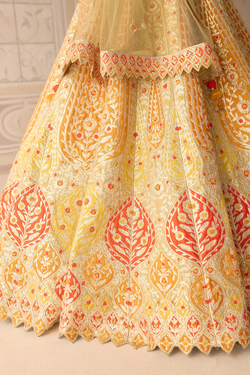 Acacia Yellow Lehenga Set.