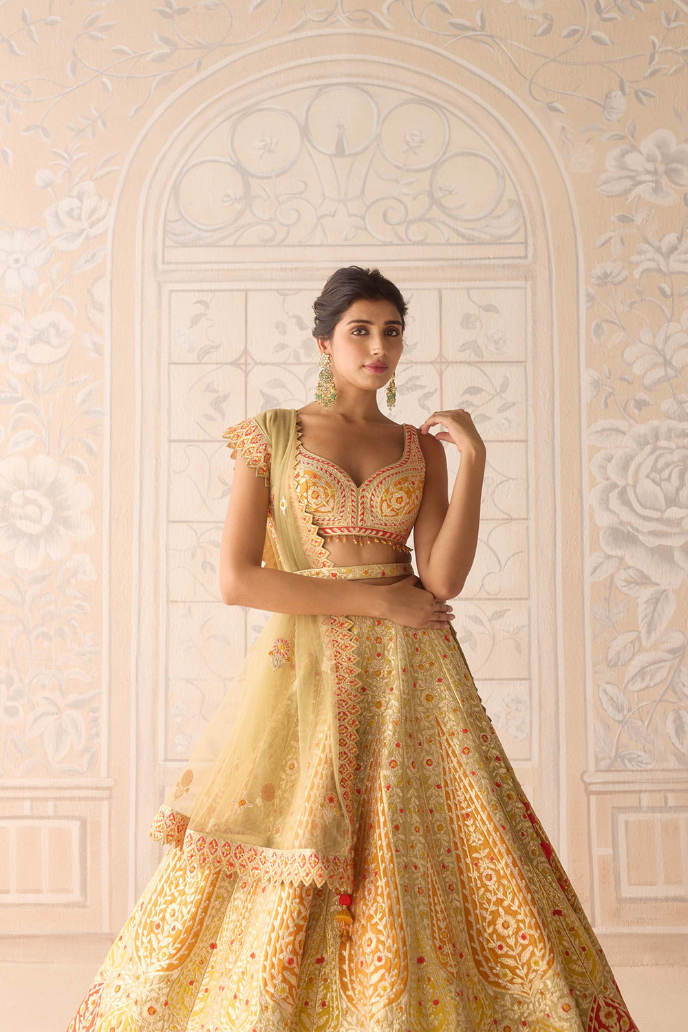 Acacia Yellow Lehenga Set.
