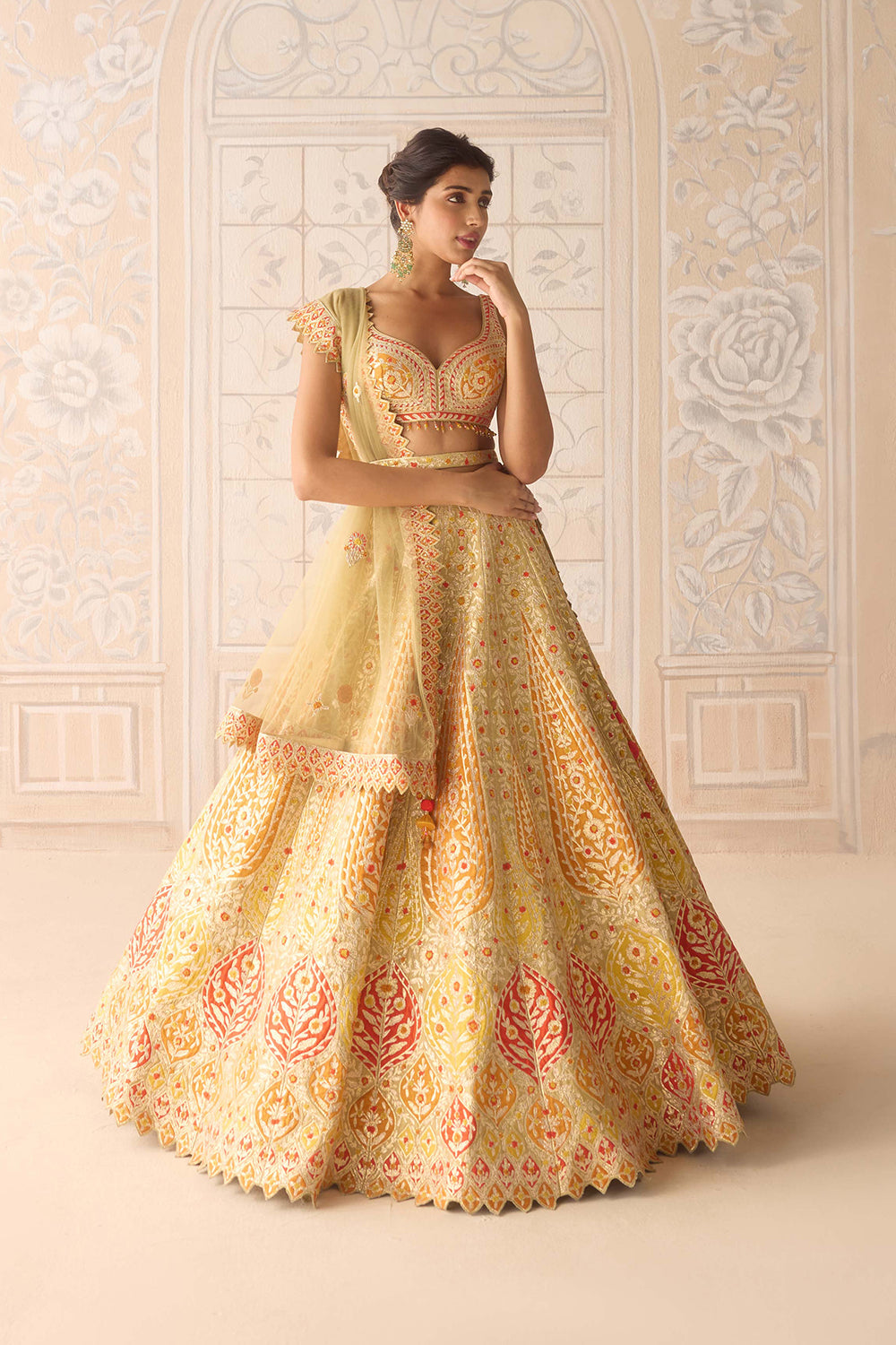 Acacia Yellow Lehenga Set.