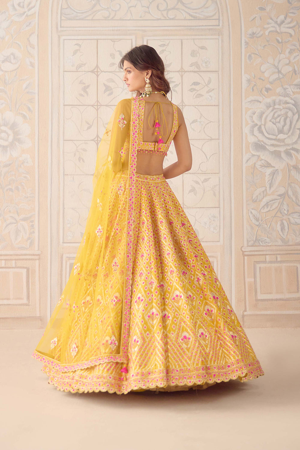Mustard Yellow Lehenga Set.