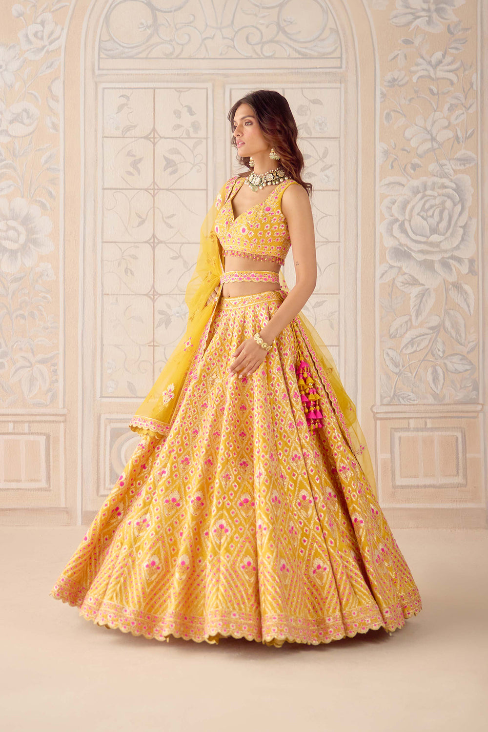 Mustard Yellow Lehenga Set.