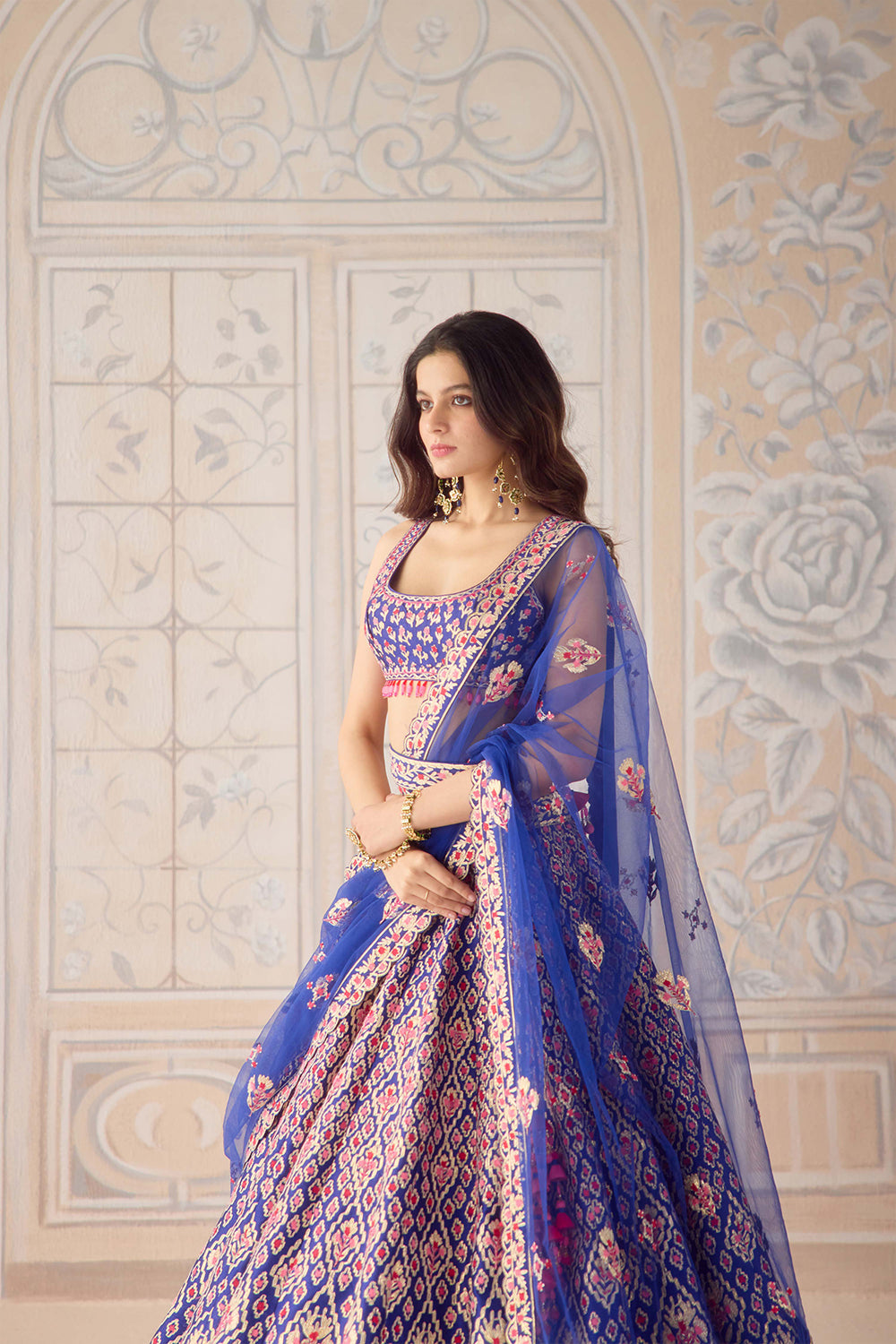Mazarine Blue Lehenga Set.