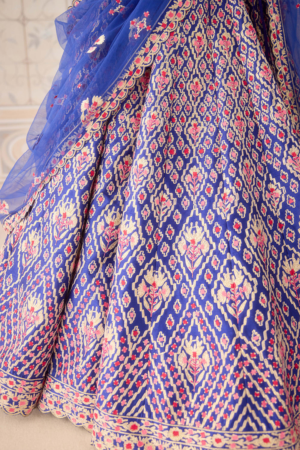 Mazarine Blue Lehenga Set.